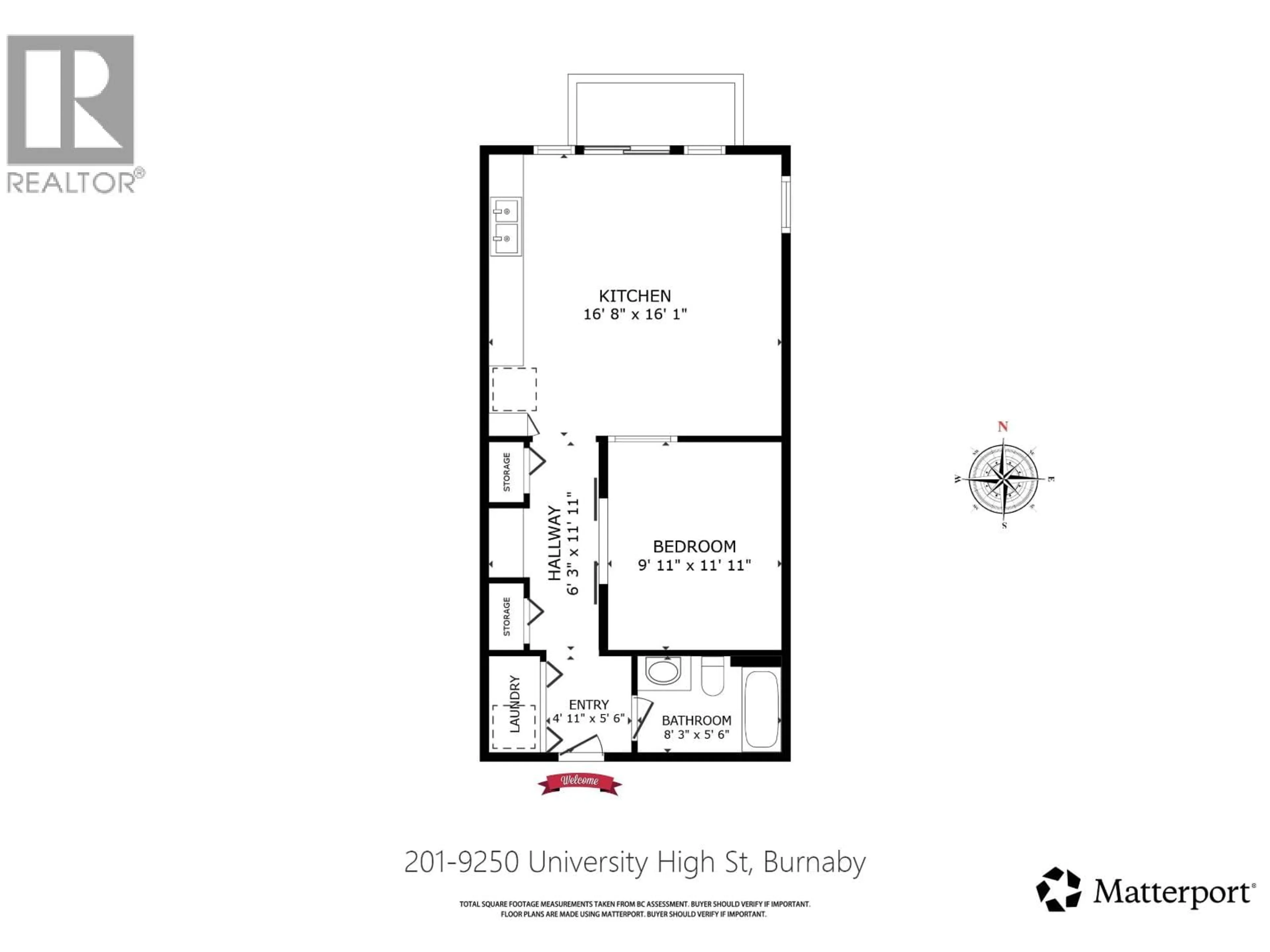 Floor plan for 201 - 9250 UNIVERSITY HIGH STREET, Burnaby British Columbia V5A0B3