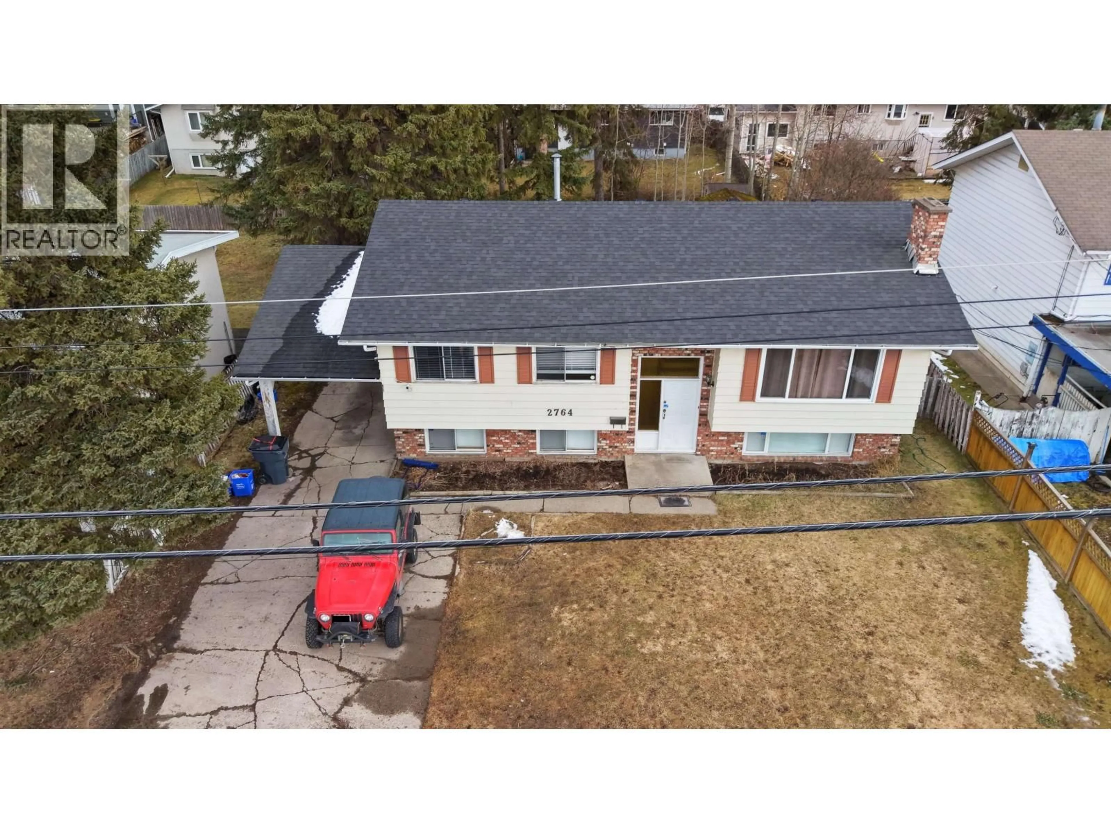 A pic from outside/outdoor area/front of a property/back of a property/a pic from drone, street for 2764 UPLAND STREET, Prince George British Columbia V2L4Y1