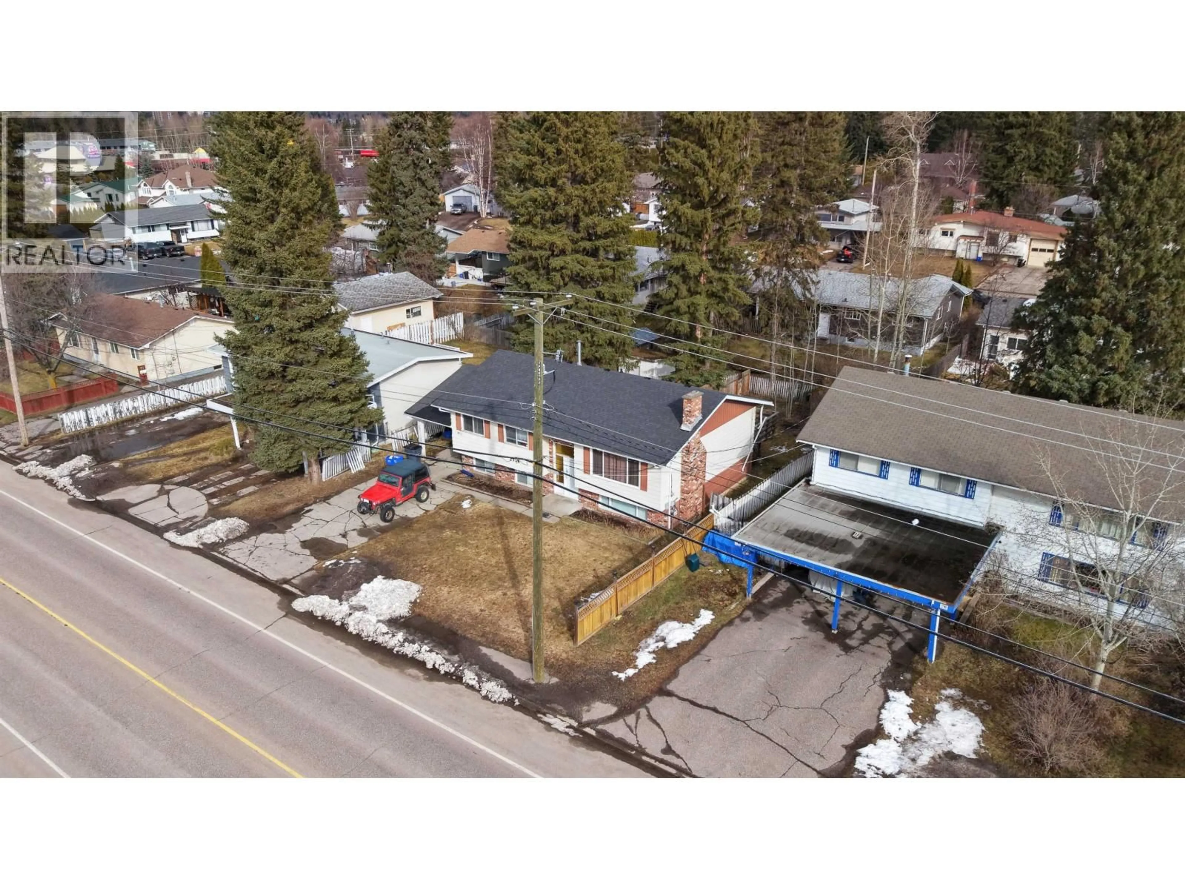 A pic from outside/outdoor area/front of a property/back of a property/a pic from drone, street for 2764 UPLAND STREET, Prince George British Columbia V2L4Y1