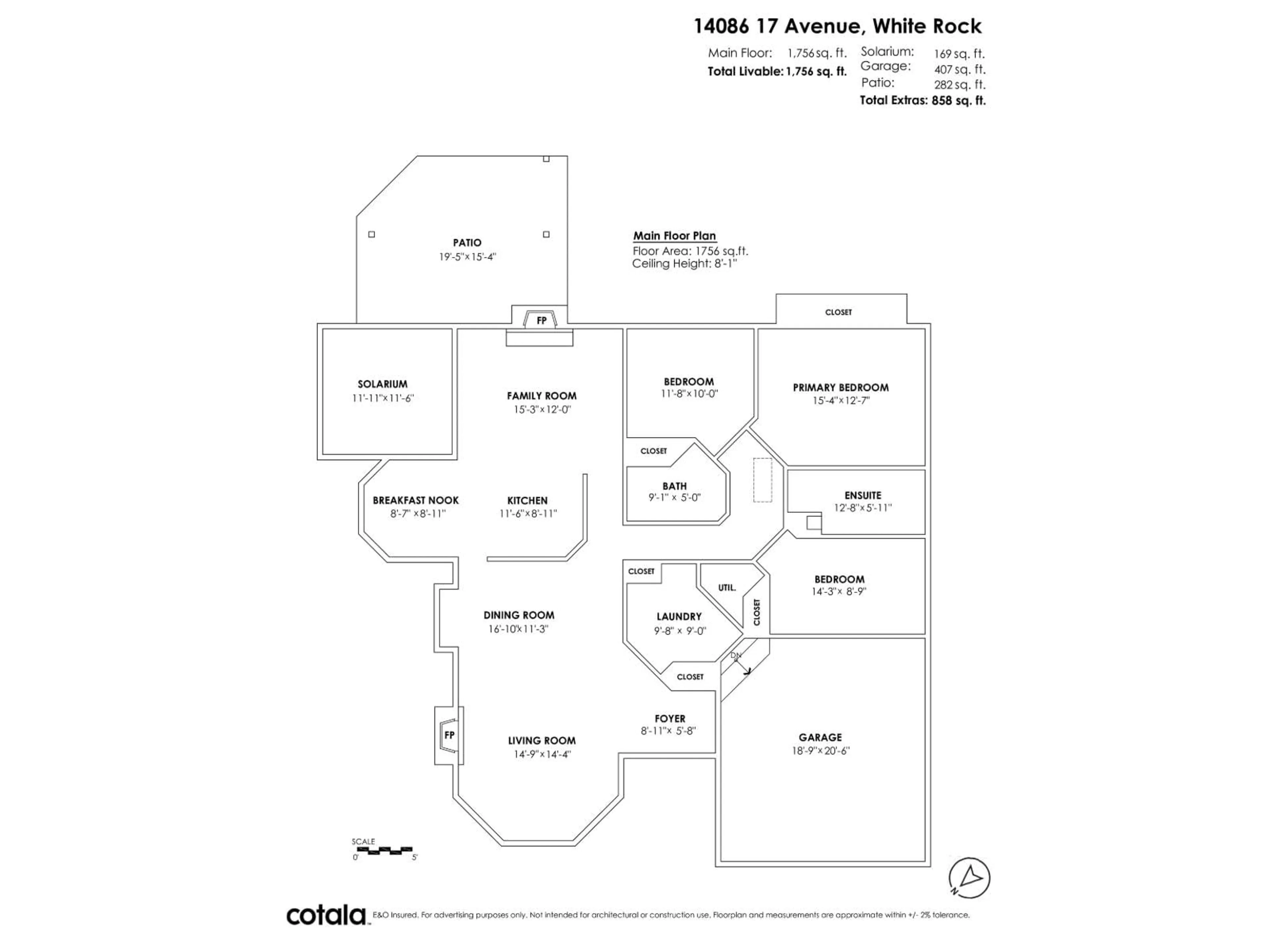 Floor plan for 14086 17 AVENUE, Surrey British Columbia V4A8K4
