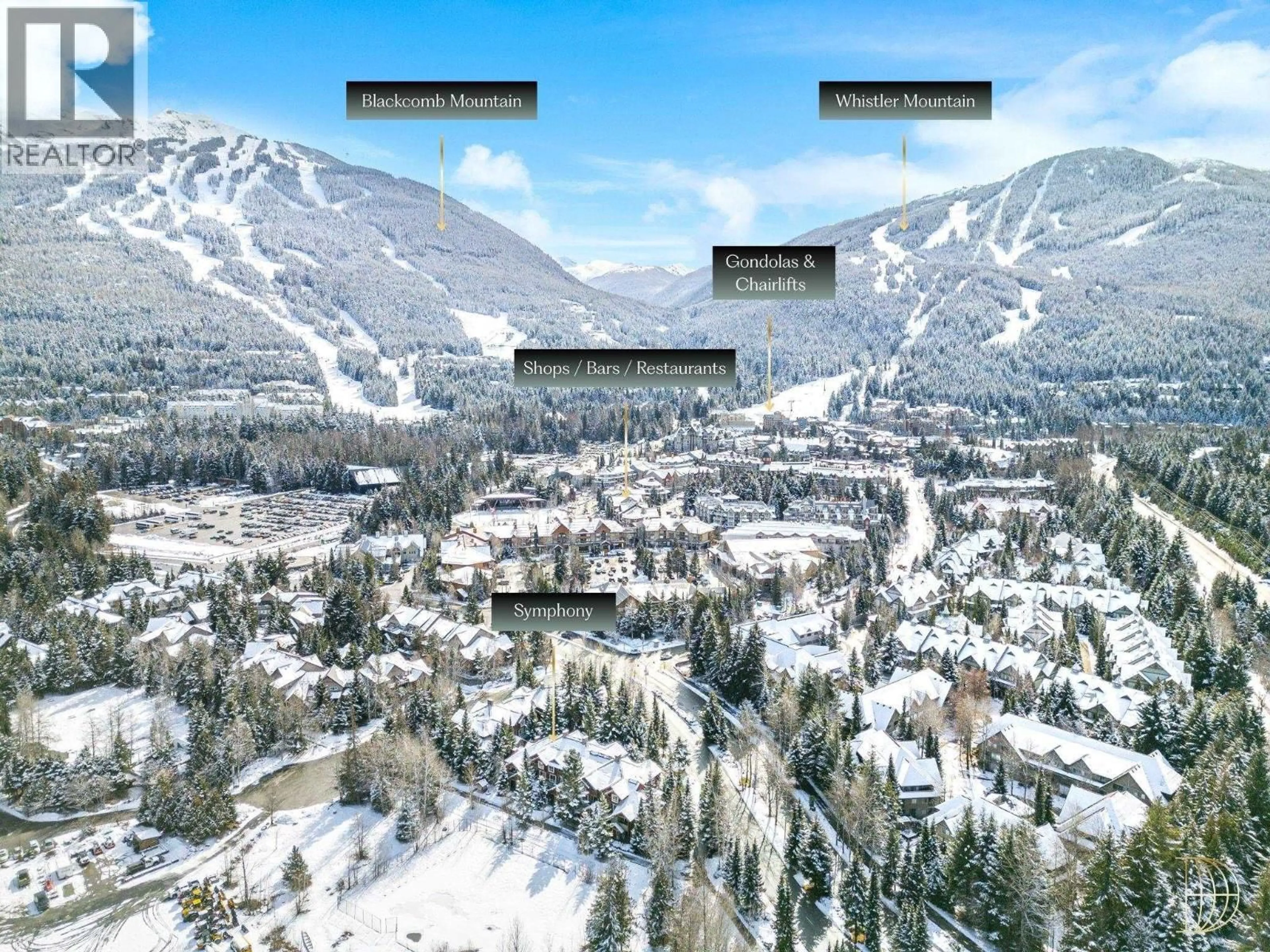 A pic from outside/outdoor area/front of a property/back of a property/a pic from drone, mountain view for 16 - 4385 NORTHLANDS BOULEVARD, Whistler British Columbia V8E1C5