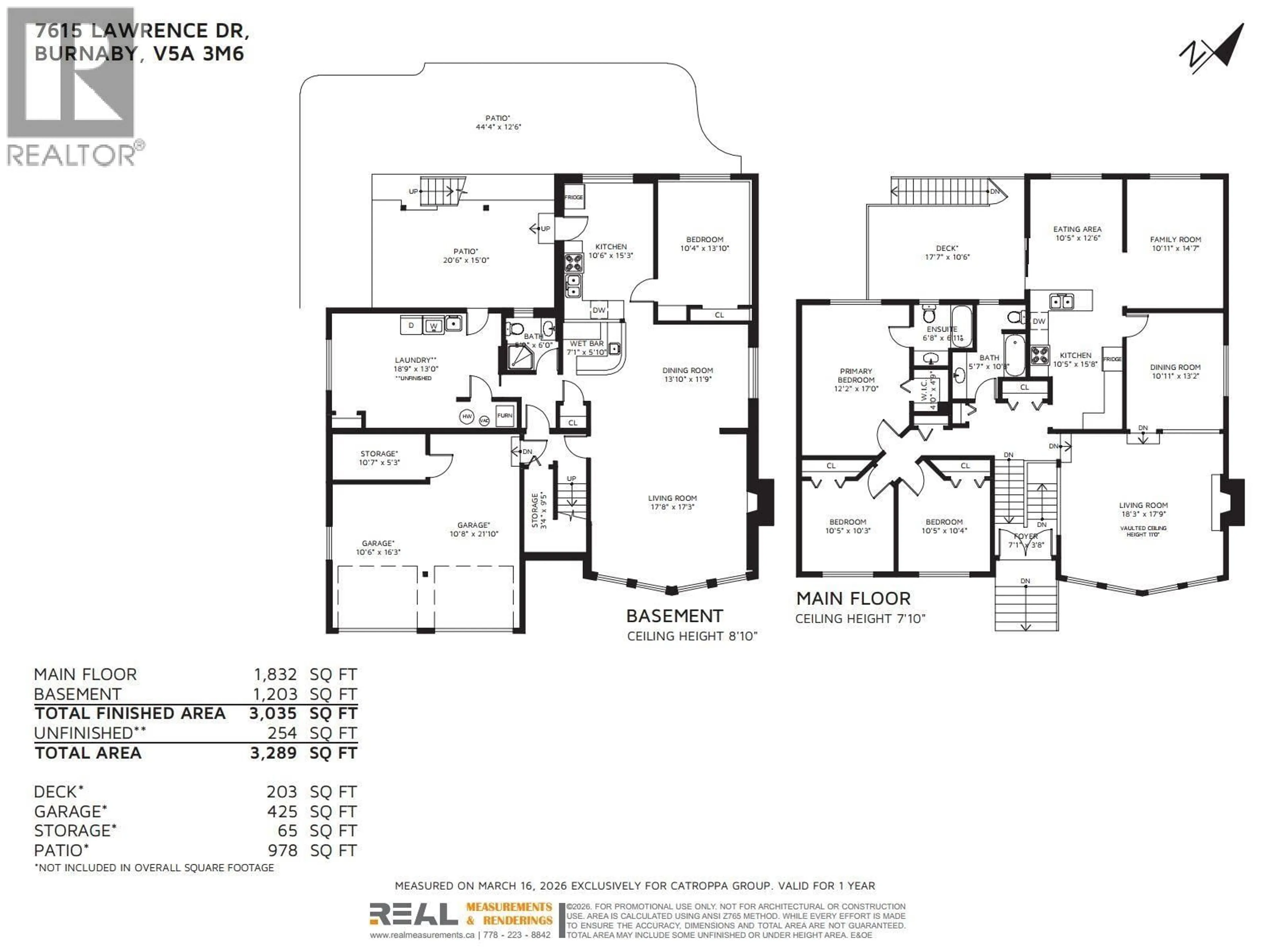 Floor plan for 7615 LAWRENCE DRIVE, Burnaby British Columbia V5A3M6