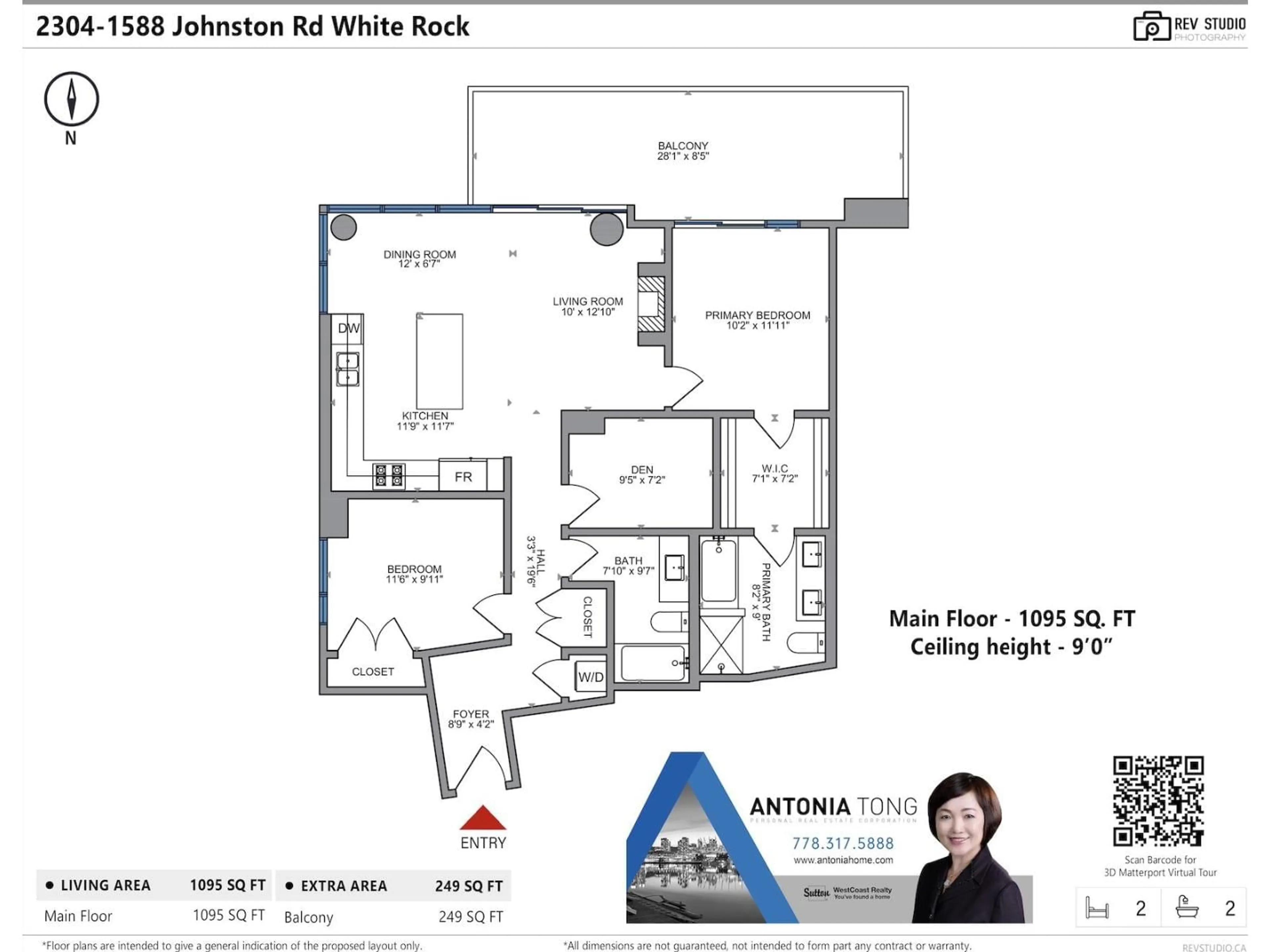 Floor plan for 2304 - 1588 JOHNSTON ROAD, White Rock British Columbia V4B0C5