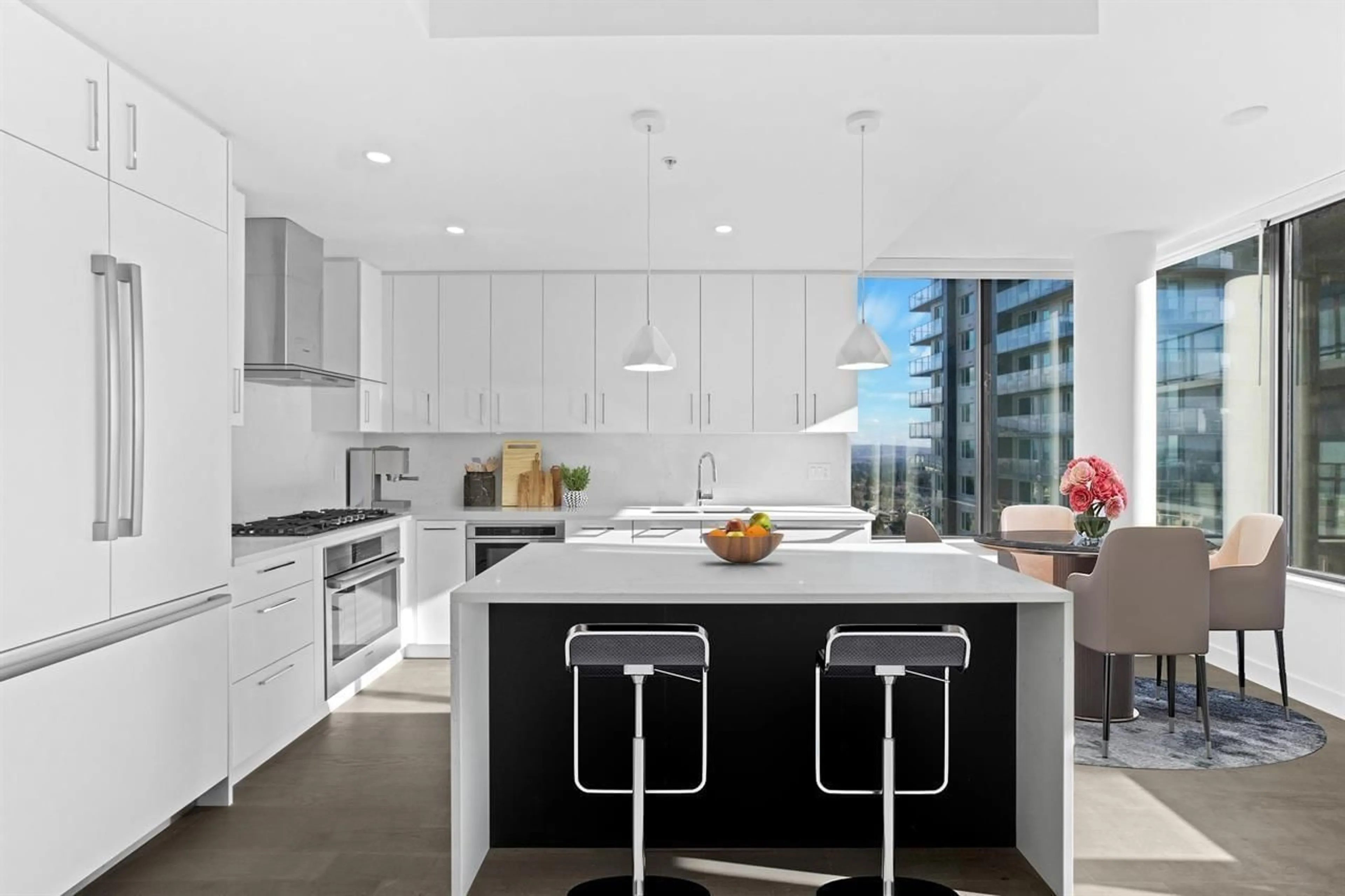 Contemporary kitchen, ceramic/tile floor for 2304 - 1588 JOHNSTON ROAD, White Rock British Columbia V4B0C5