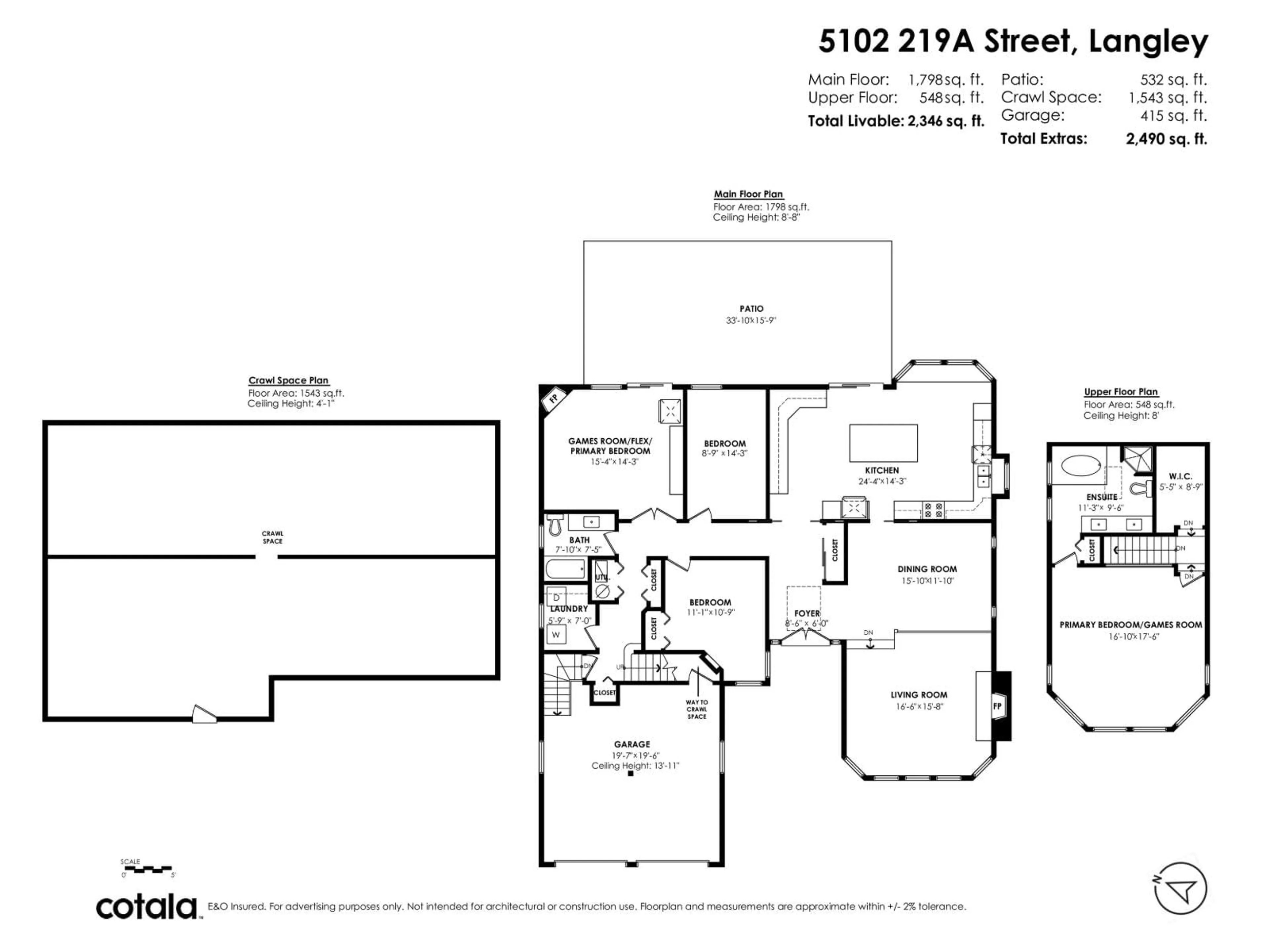 Floor plan for 5102 219A STREET, Langley British Columbia V3A8P8