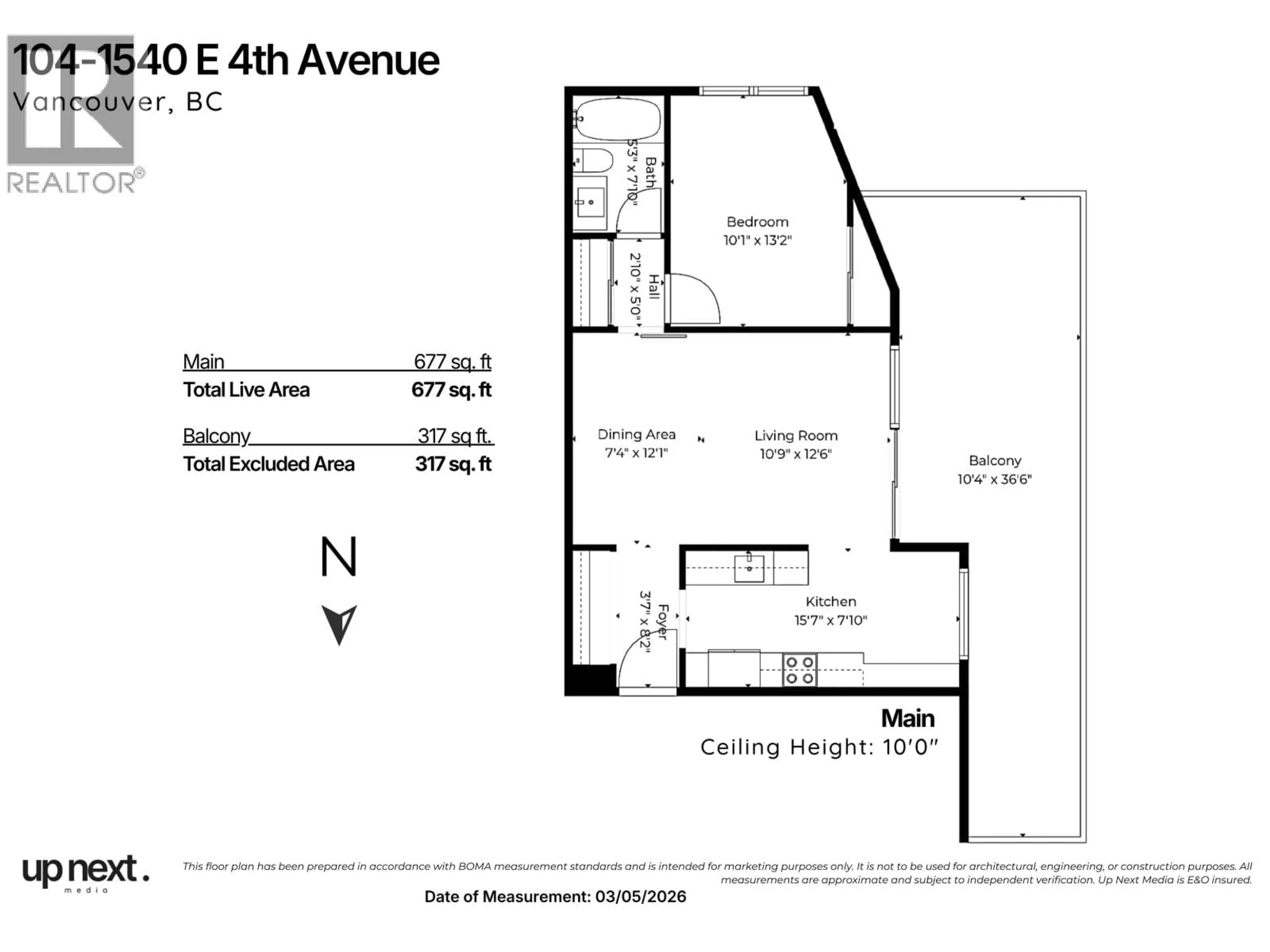 Floor plan for 104 - 1540 4TH AVENUE, Vancouver British Columbia V5N1J8
