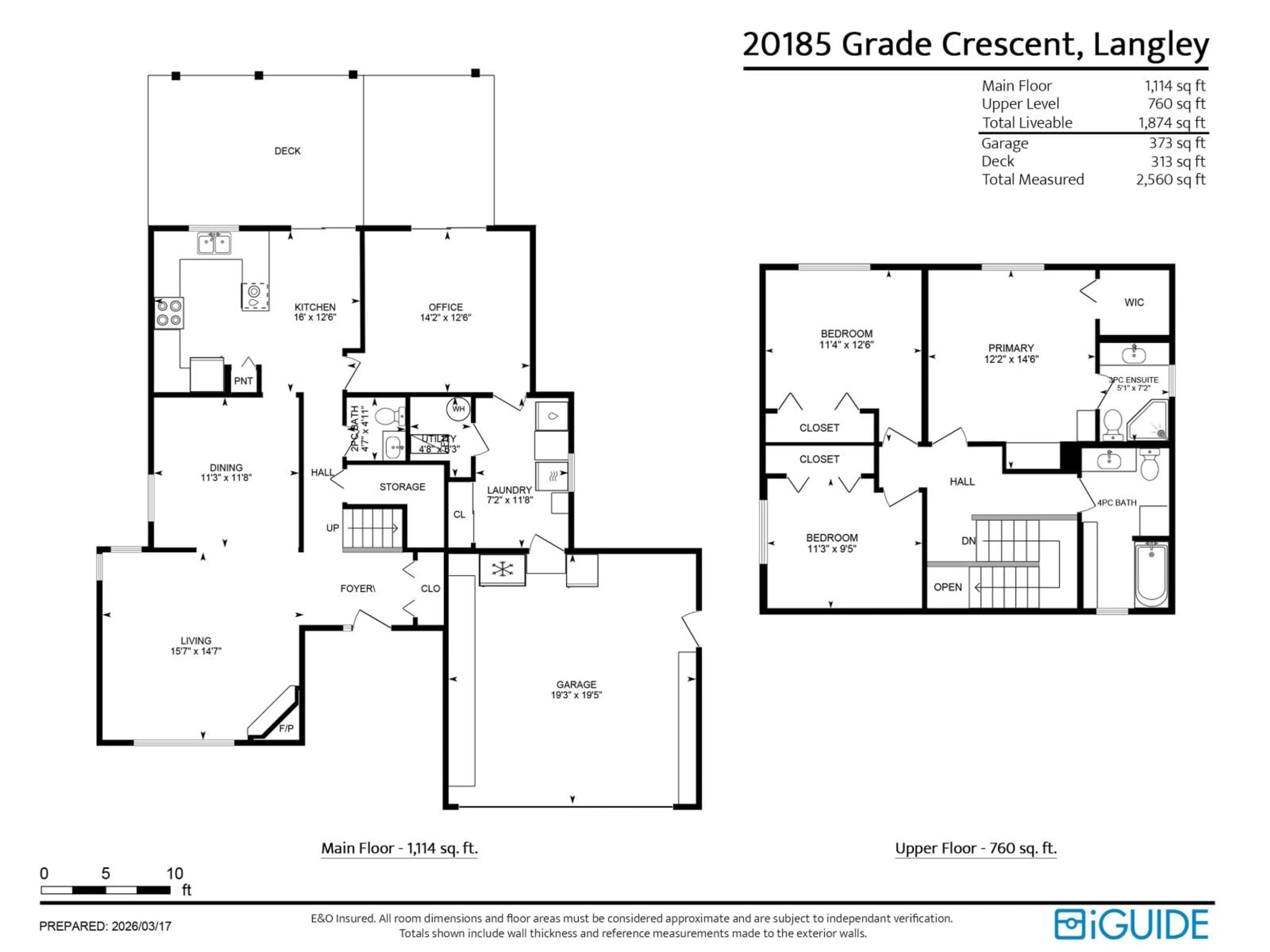 Floor plan for 20185 GRADE CRESCENT, Langley British Columbia V3A4J5