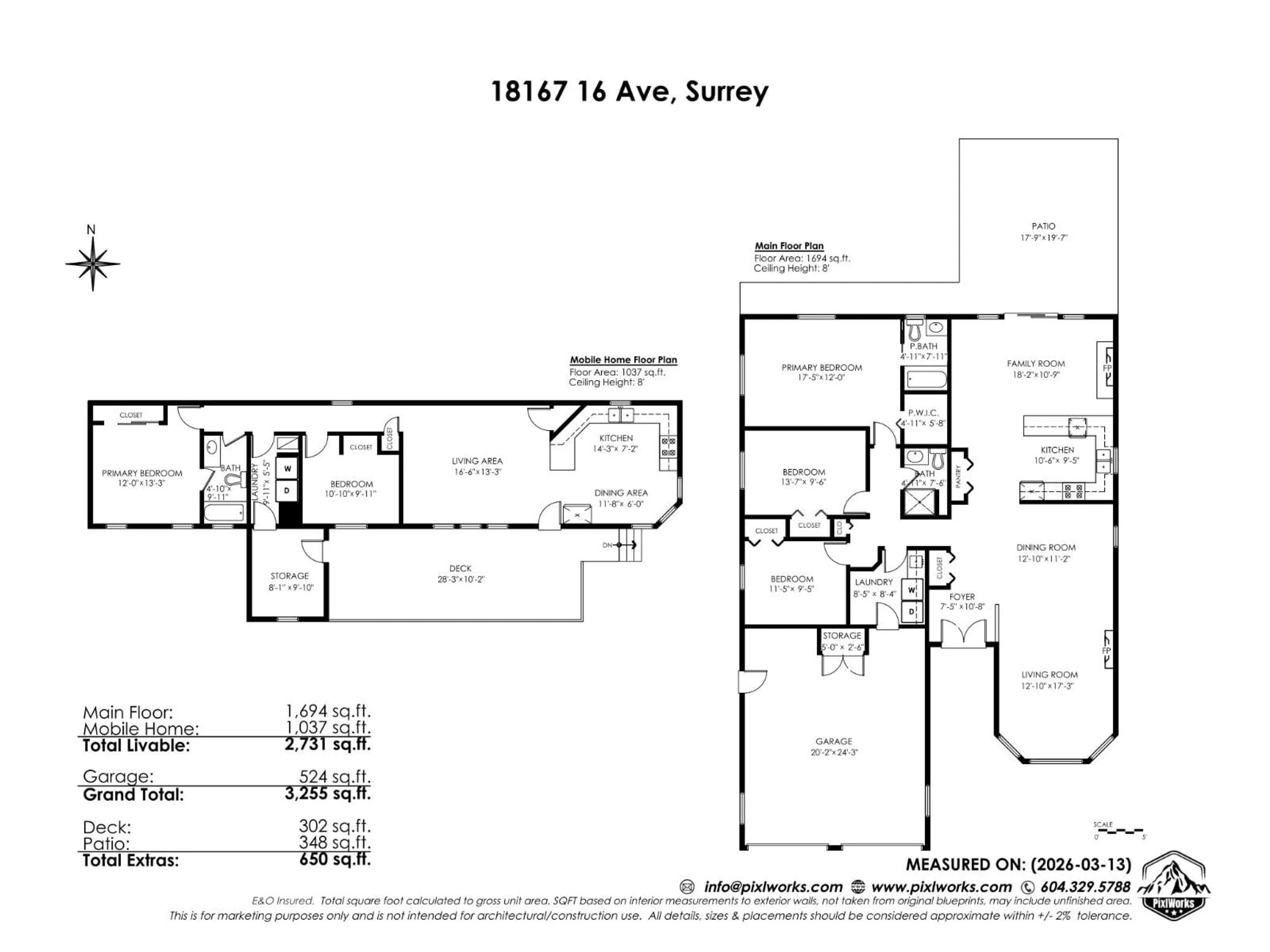Floor plan for 18167 16 AVENUE, Surrey British Columbia V3S9V2