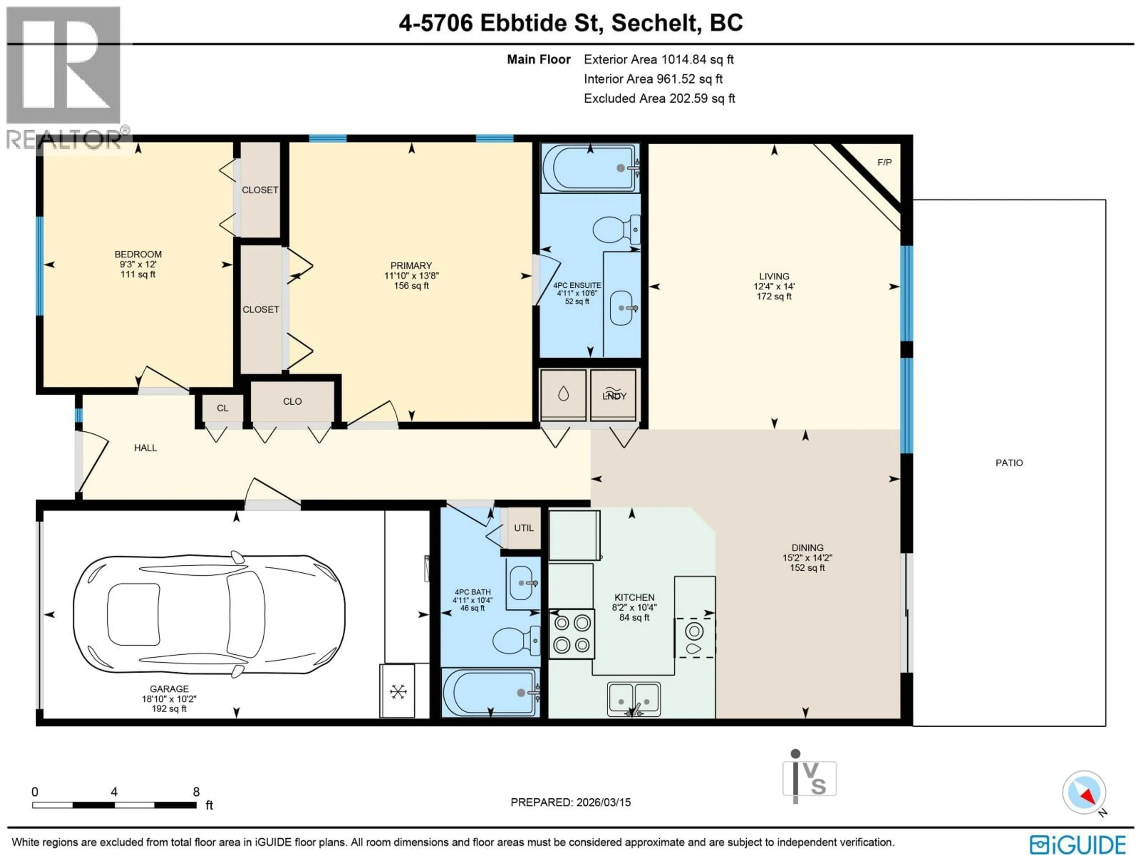 Floor plan for 4 - 5706 EBBTIDE STREET, Sechelt British Columbia V7Z0J4