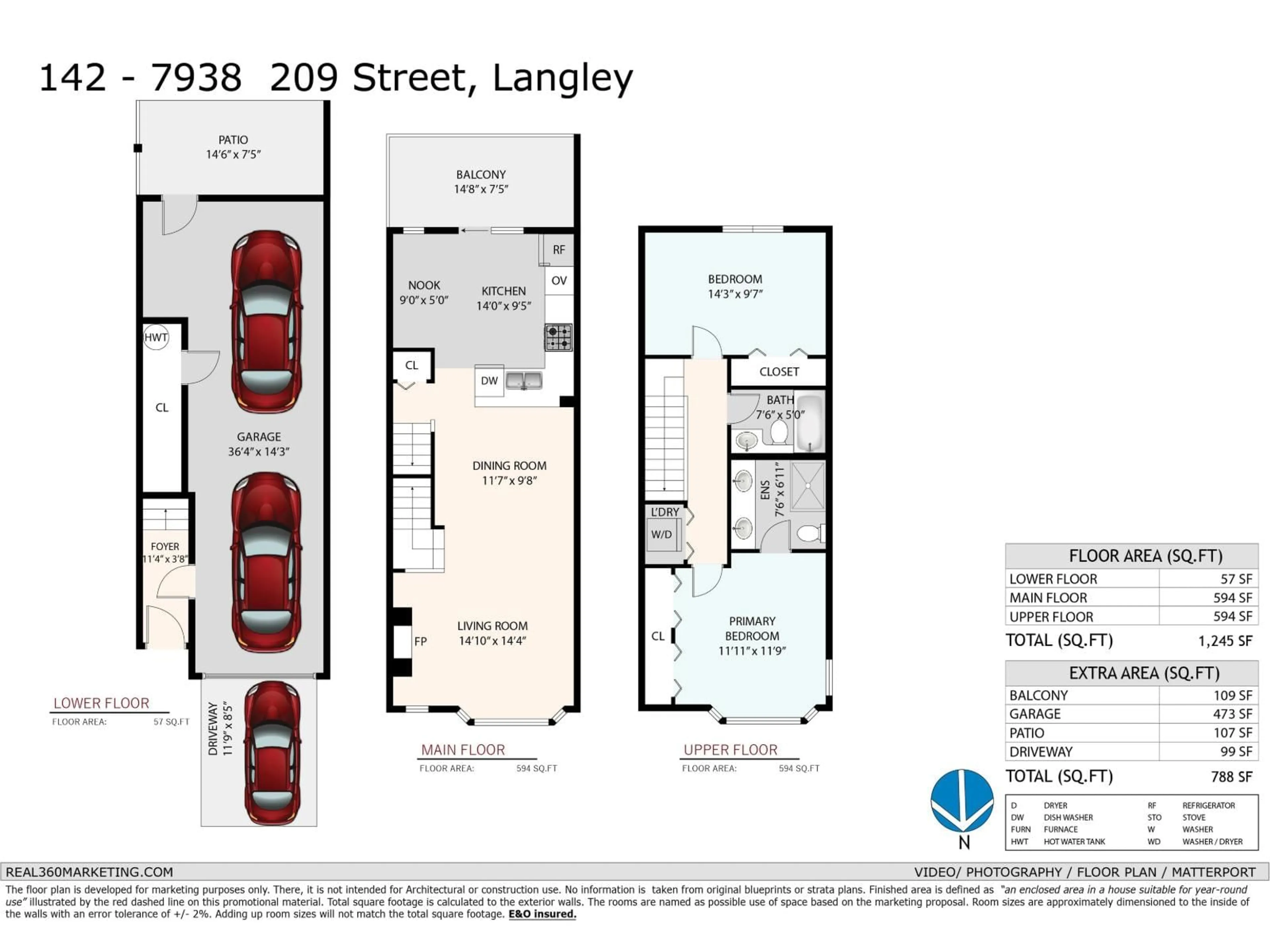 Floor plan for 142 - 7938 209 STREET, Langley British Columbia V2Y0K1