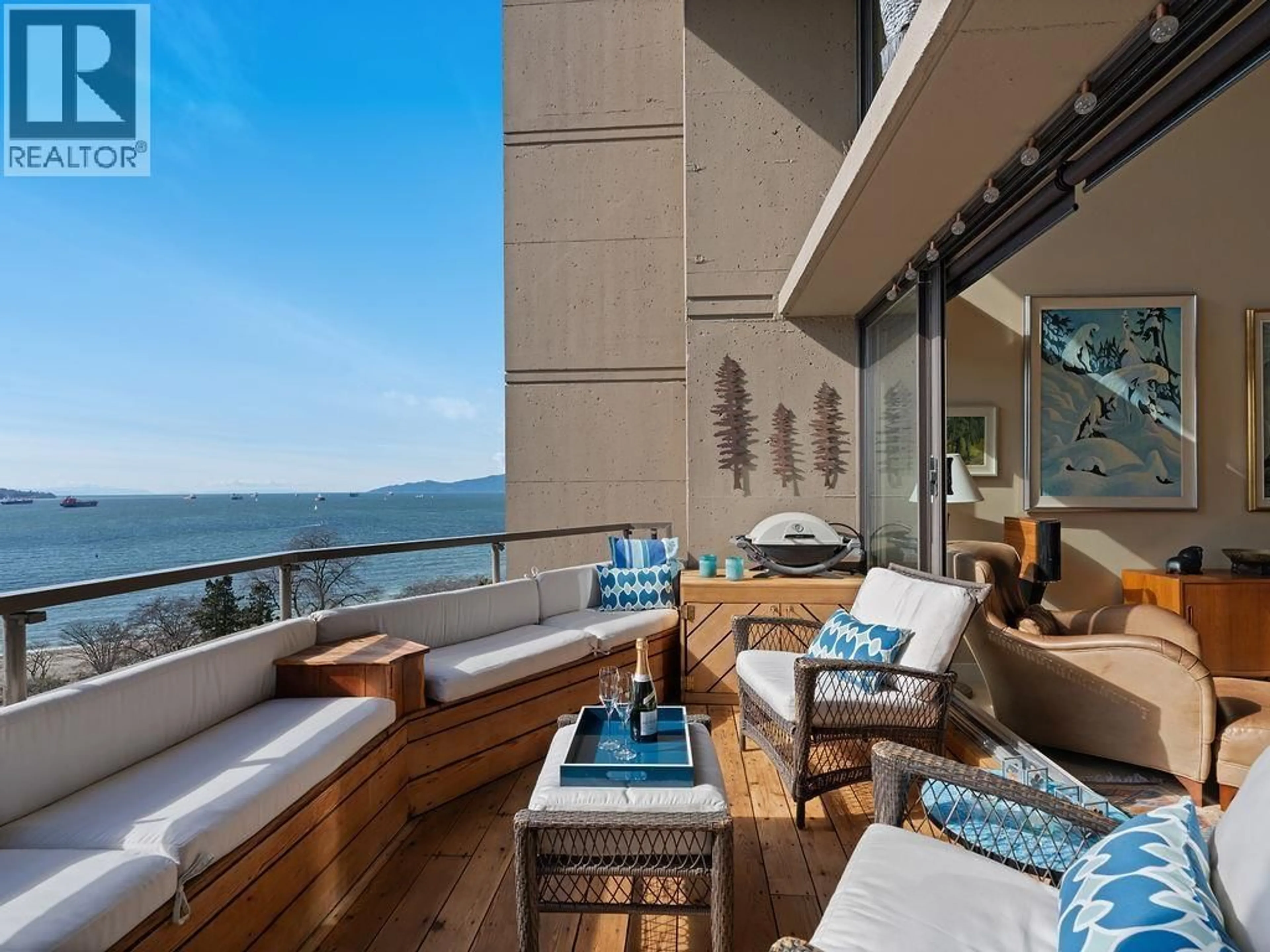 Patio, water/lake/river/ocean view for 1203 - 1236 BIDWELL STREET, Vancouver British Columbia V6G2K9