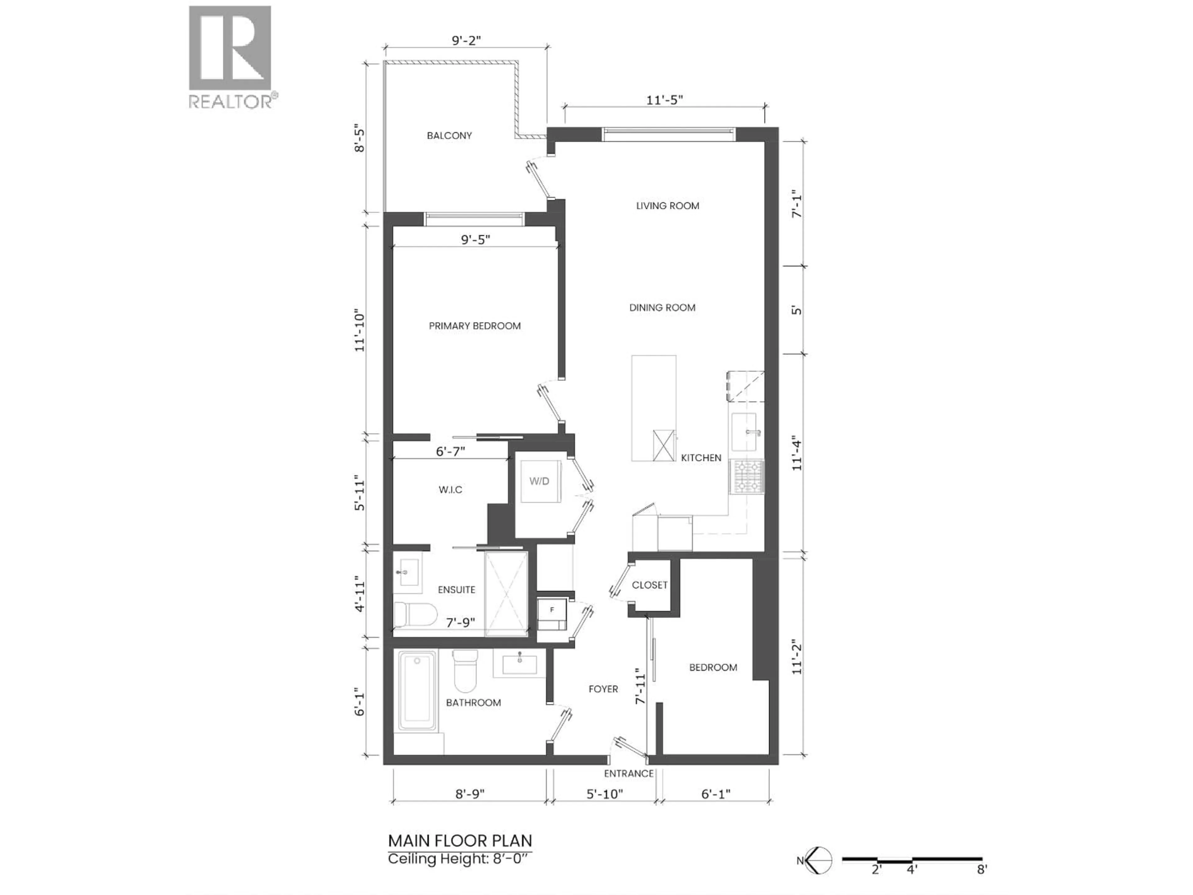 Floor plan for 2504 - 2186 GILMORE AVENUE, Burnaby British Columbia V5C0N7