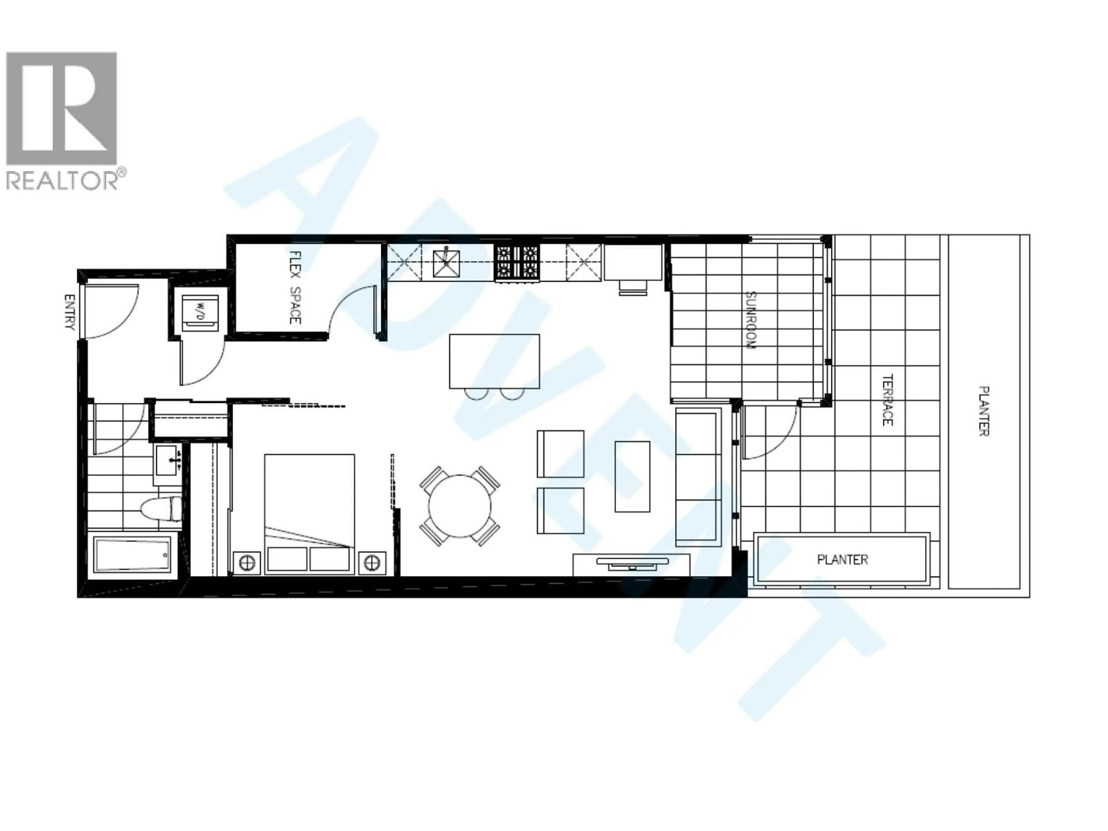 Floor plan for 203 - 4355 10TH AVENUE, Vancouver British Columbia V6R2H6