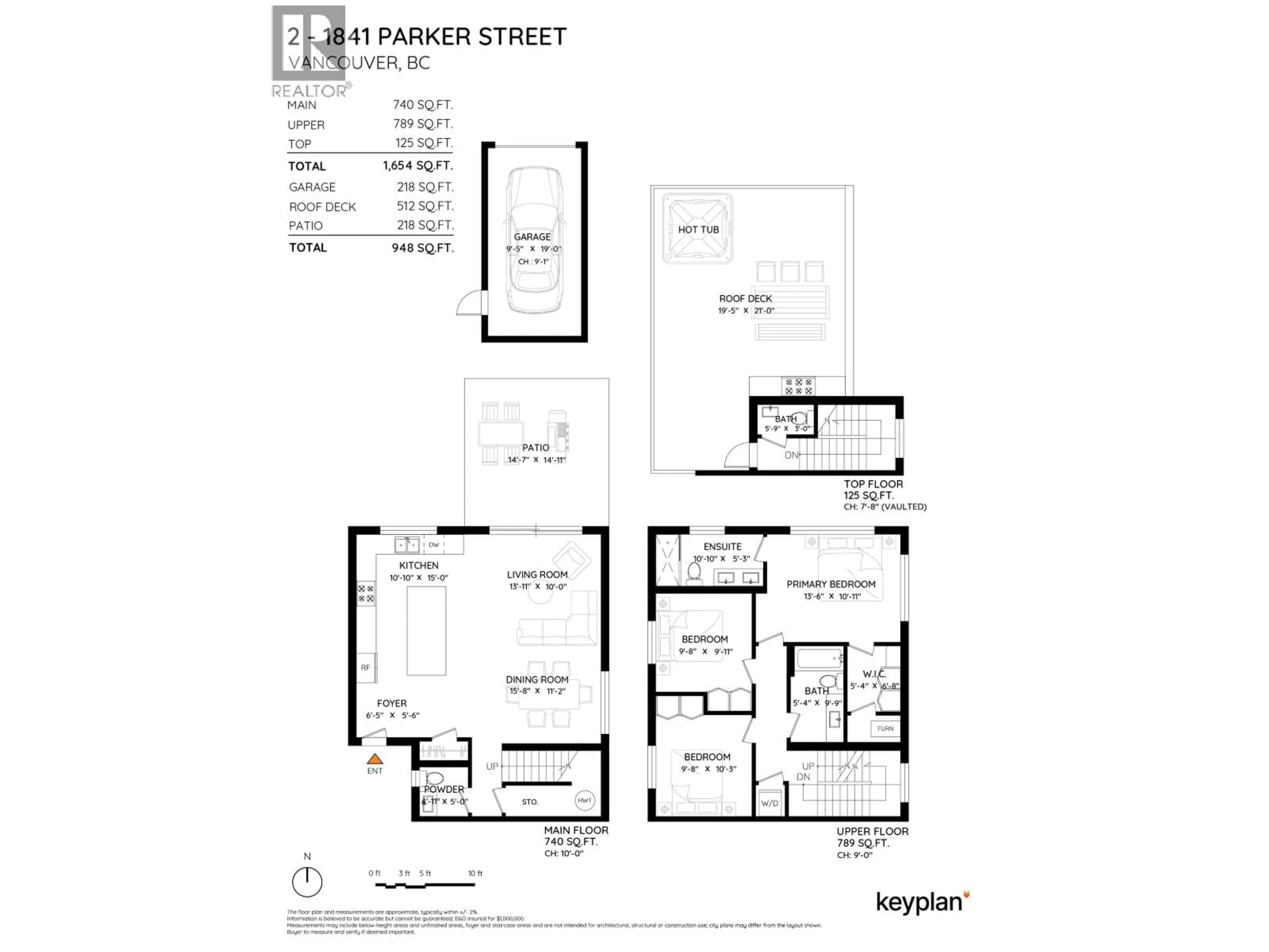Floor plan for 2 - 1841 PARKER STREET, Vancouver British Columbia V5L2L1