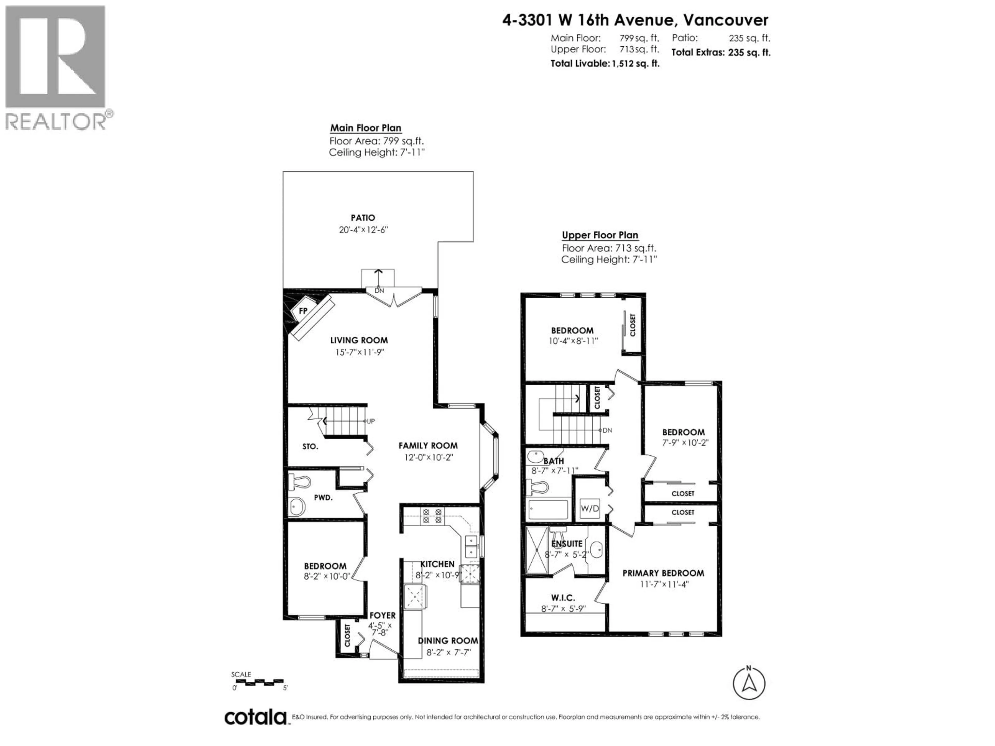 Floor plan for 4 - 3301 16TH AVENUE, Vancouver British Columbia V6R3B7