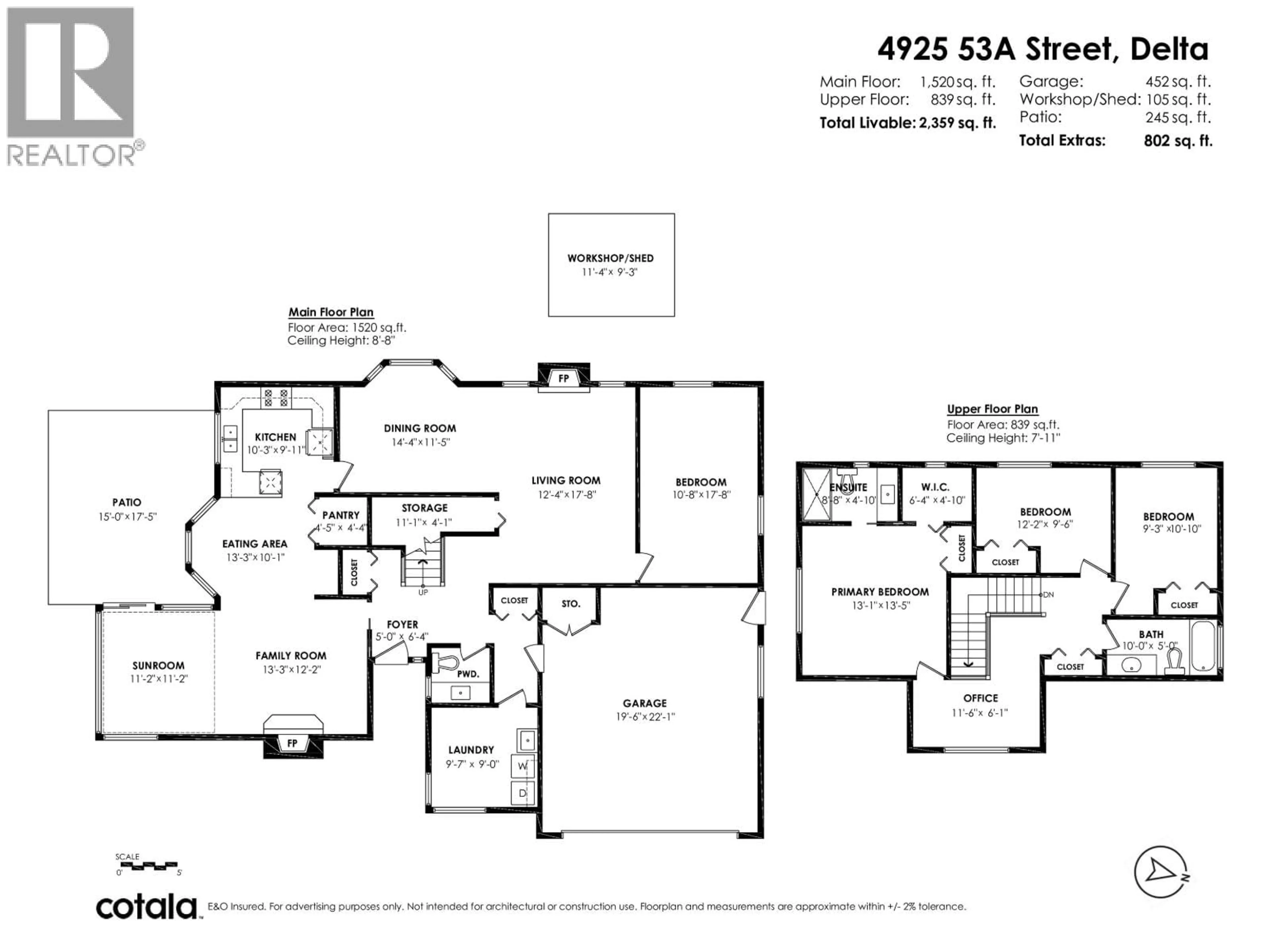 Floor plan for 4925 53A STREET, Delta British Columbia V4K4R7