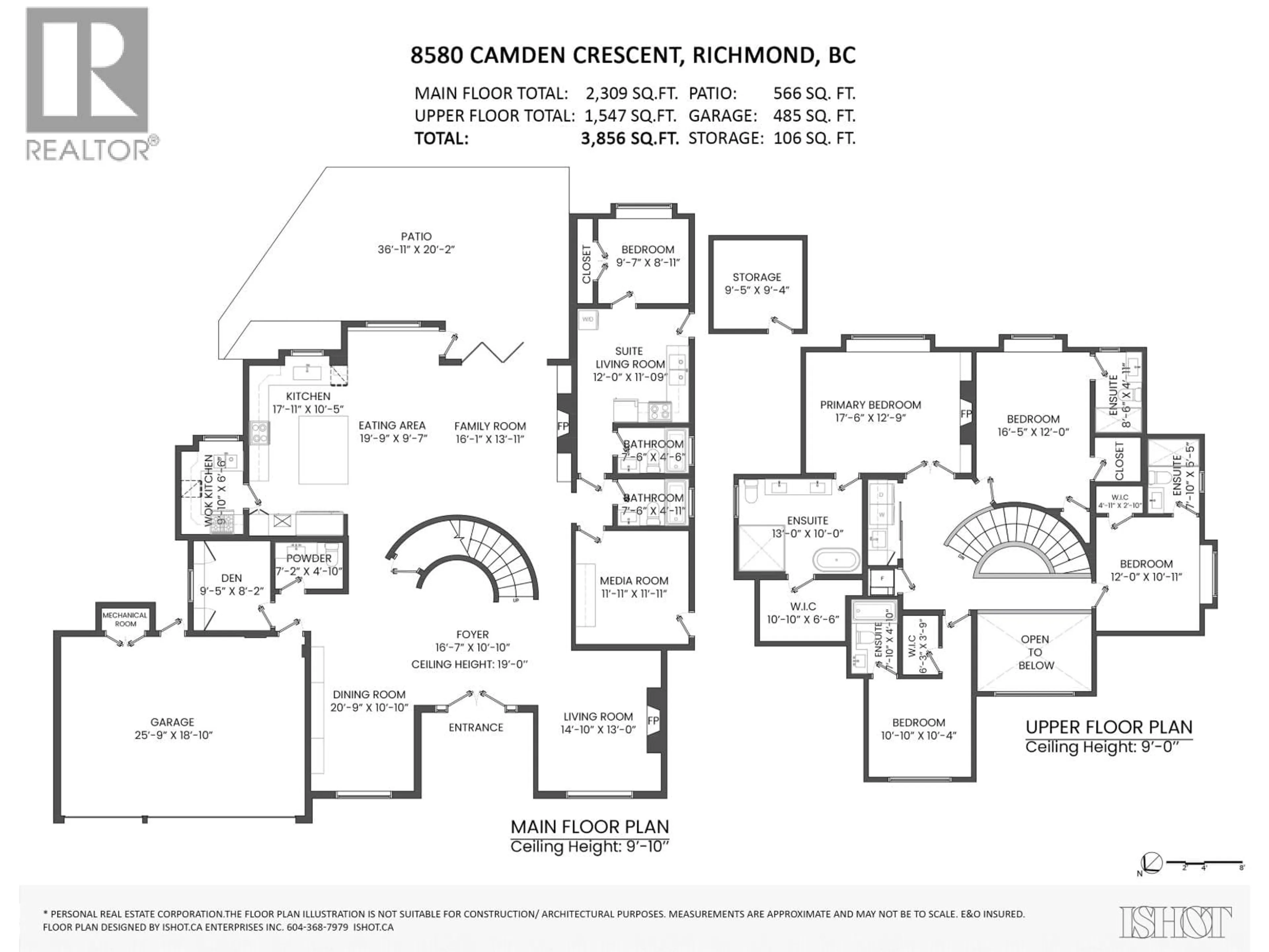 Floor plan for 8580 CAMDEN CRESCENT, Richmond British Columbia V7C3G4
