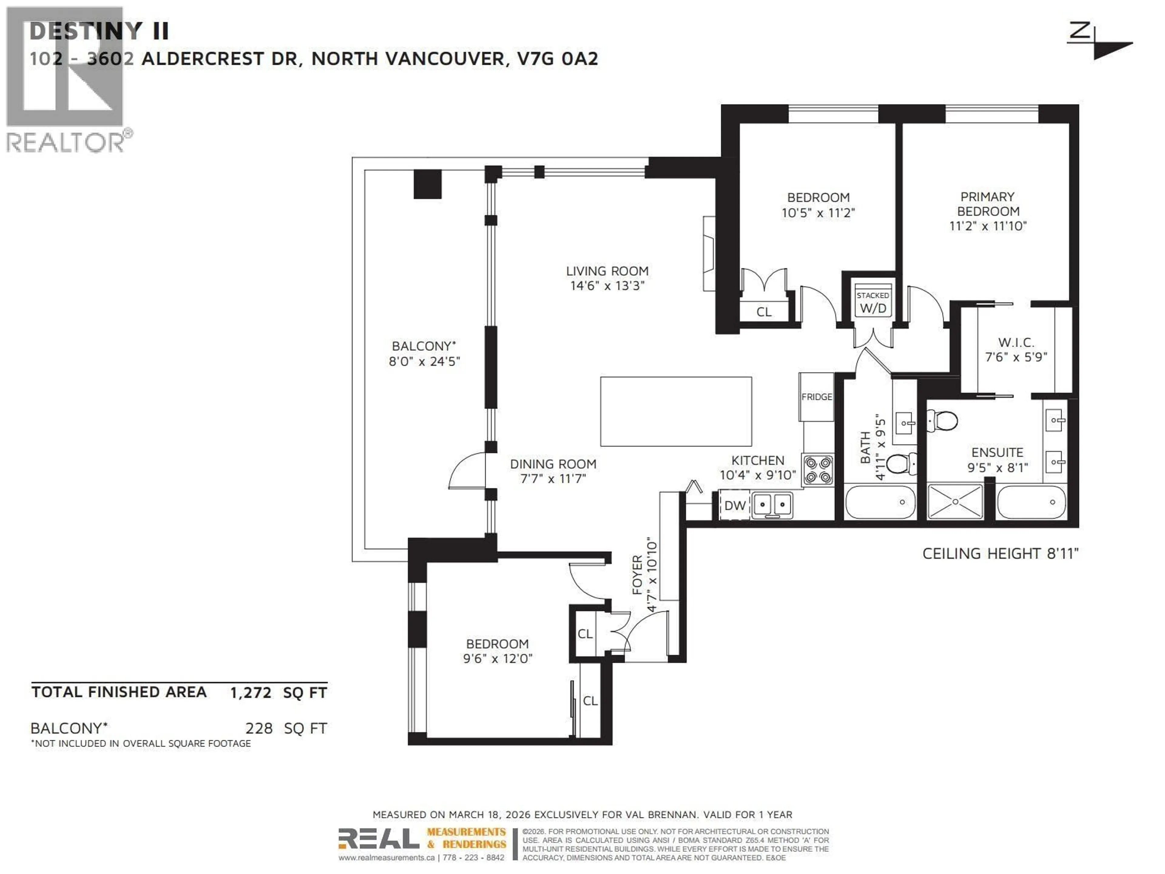 Floor plan for 102 - 3602 ALDERCREST DRIVE, North Vancouver British Columbia V7G0A2