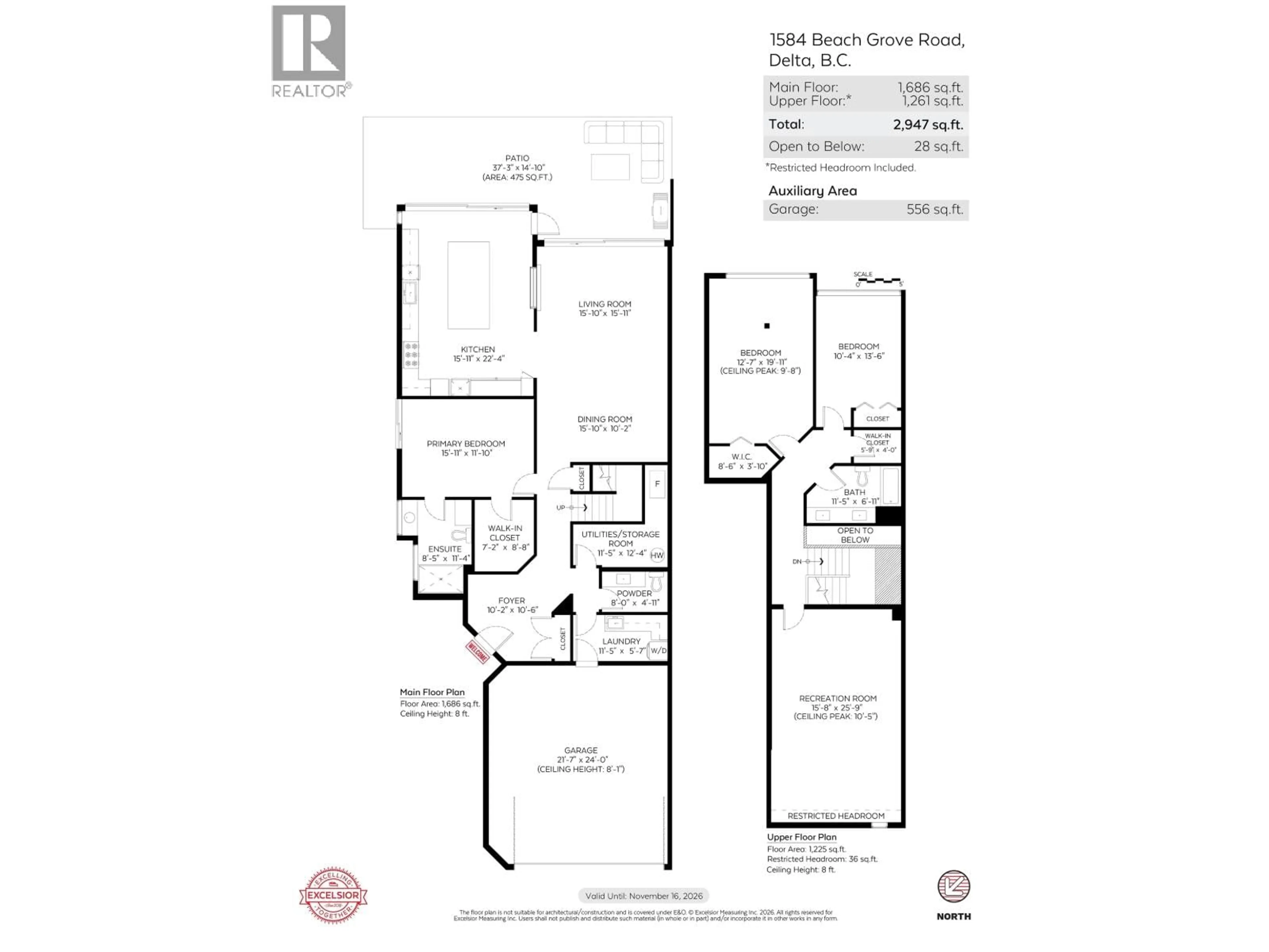 Floor plan for 1584 BEACH GROVE ROAD, Delta British Columbia V4L1N6