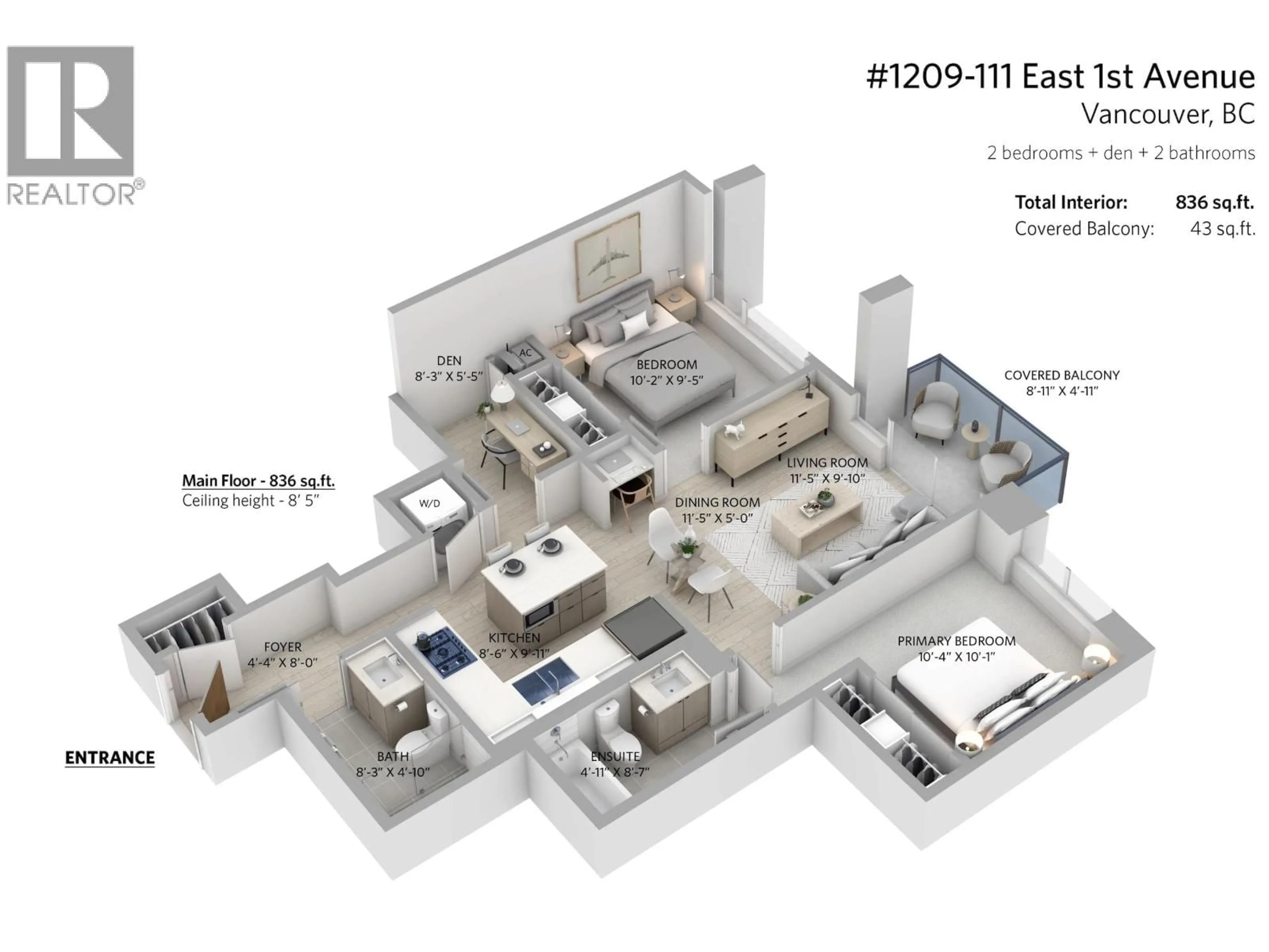 Floor plan for 1209 - 111 1ST AVENUE, Vancouver British Columbia V6A0E9