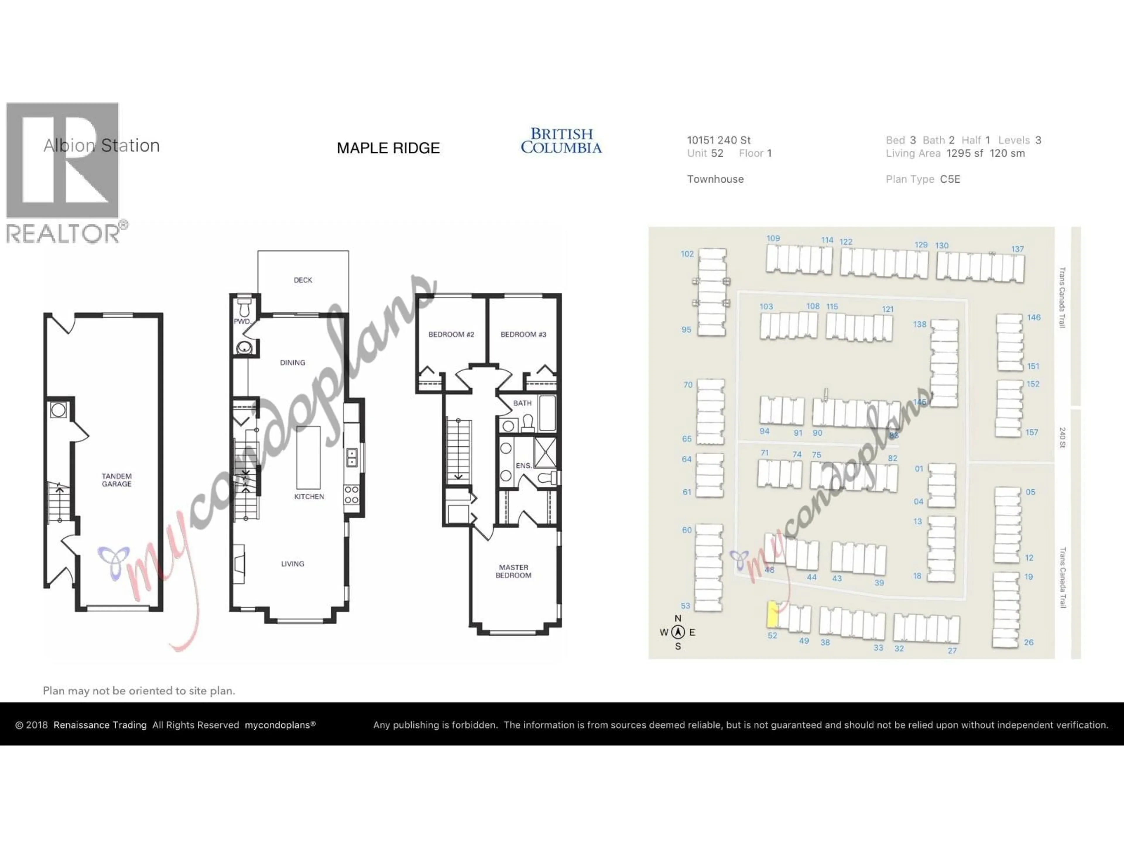 Floor plan for 52 - 10151 240 STREET, Maple Ridge British Columbia V2W0G9
