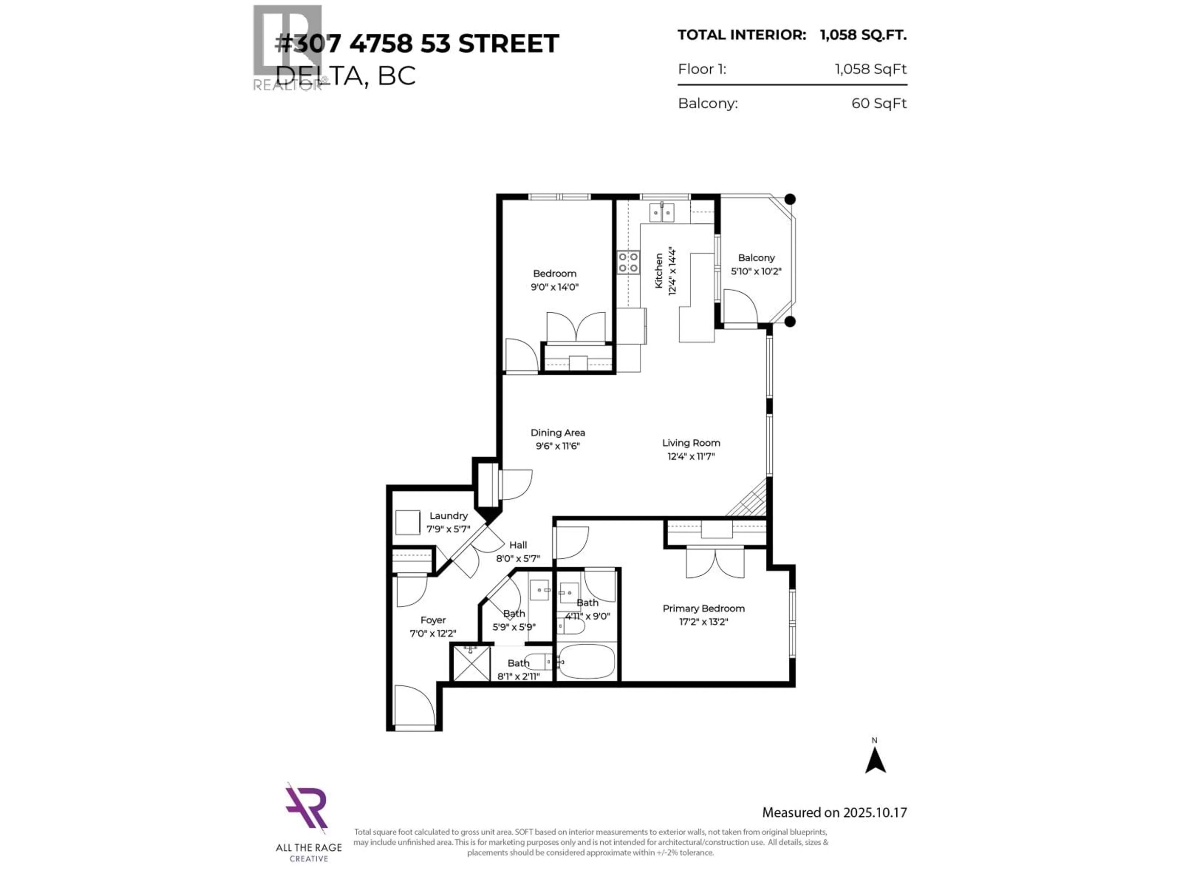 Floor plan for 307 - 4758 53 STREET, Delta British Columbia V4K2Z1