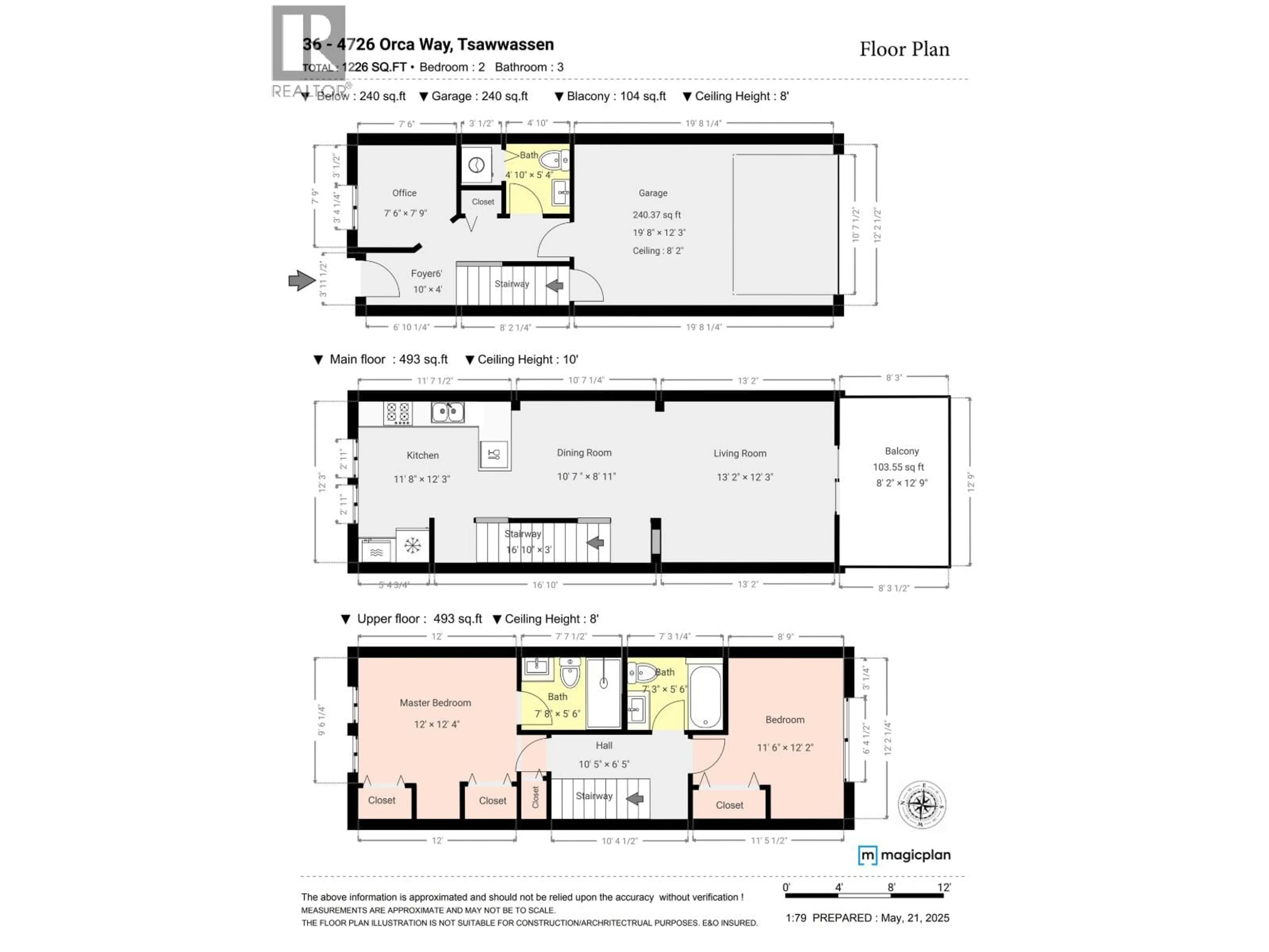Floor plan for 36 - 4726 ORCA WAY, Tsawwassen British Columbia V4M0E7
