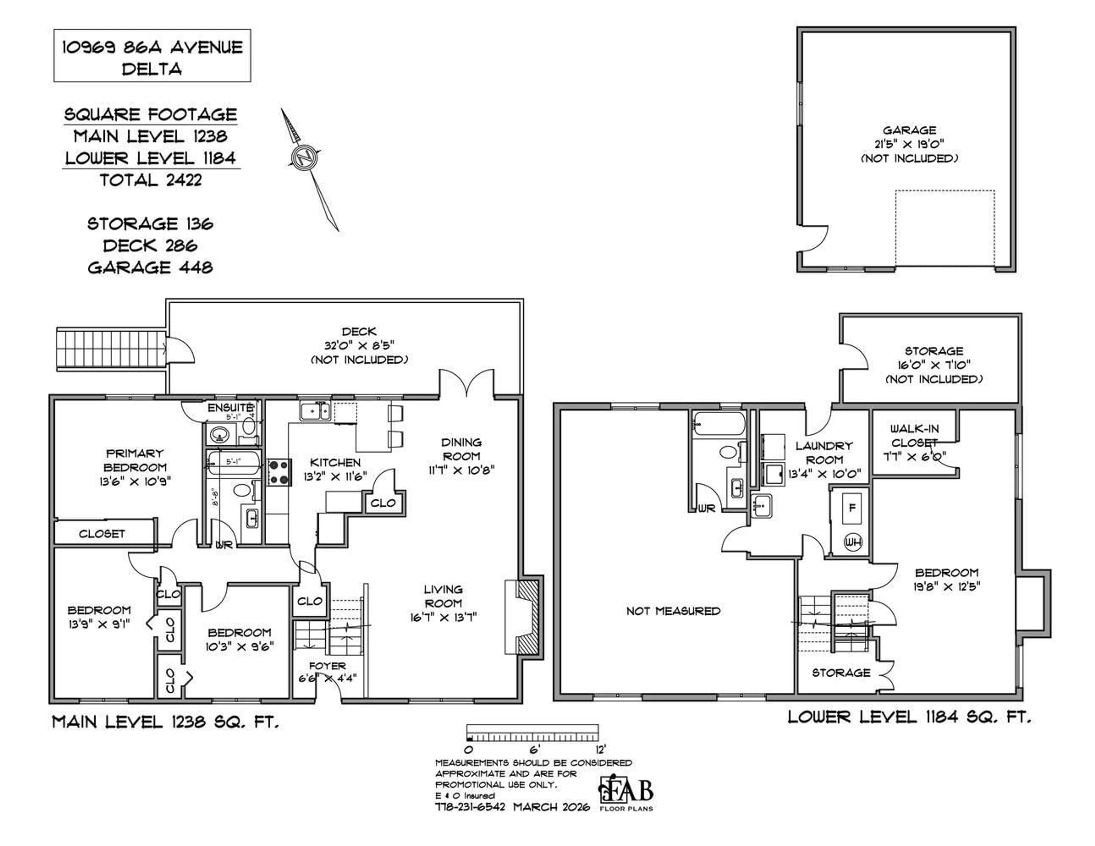 Floor plan for 10969 86A AVENUE, Delta British Columbia V4C2Y3