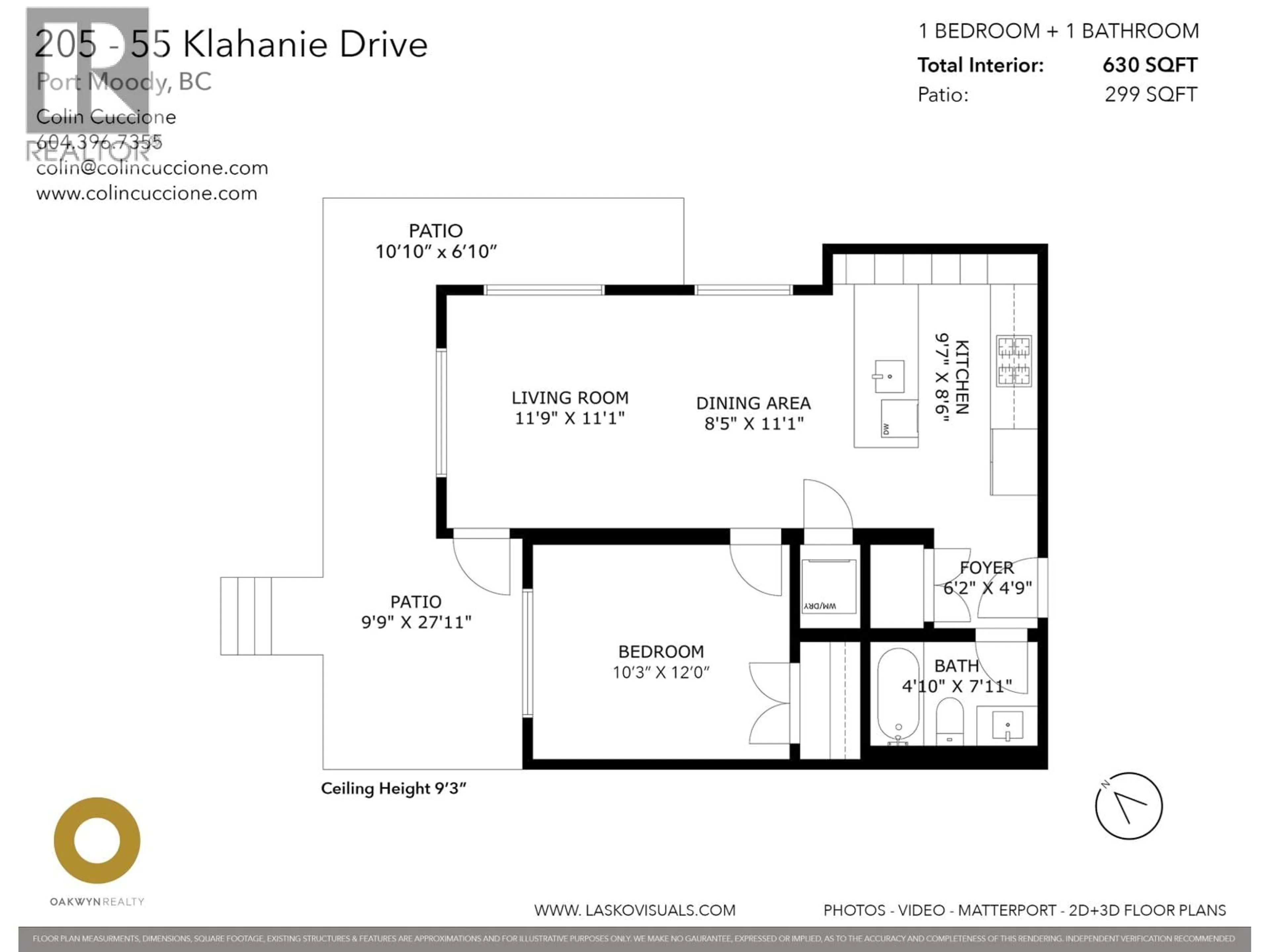 Floor plan for 205 - 55 KLAHANIE DRIVE, Port Moody British Columbia V3H0M9
