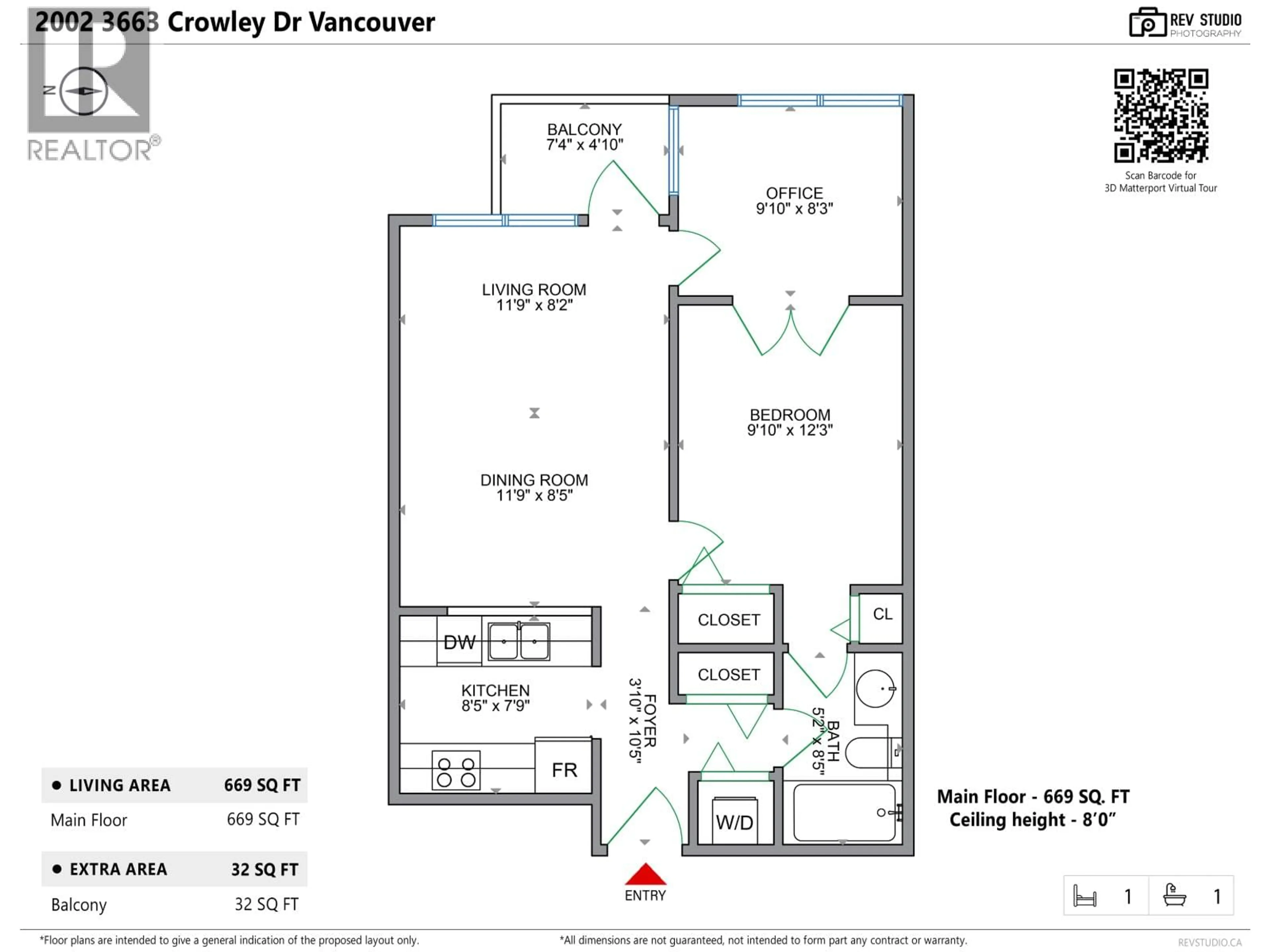 Floor plan for 2002 - 3663 CROWLEY DRIVE, Vancouver British Columbia V5R6H4
