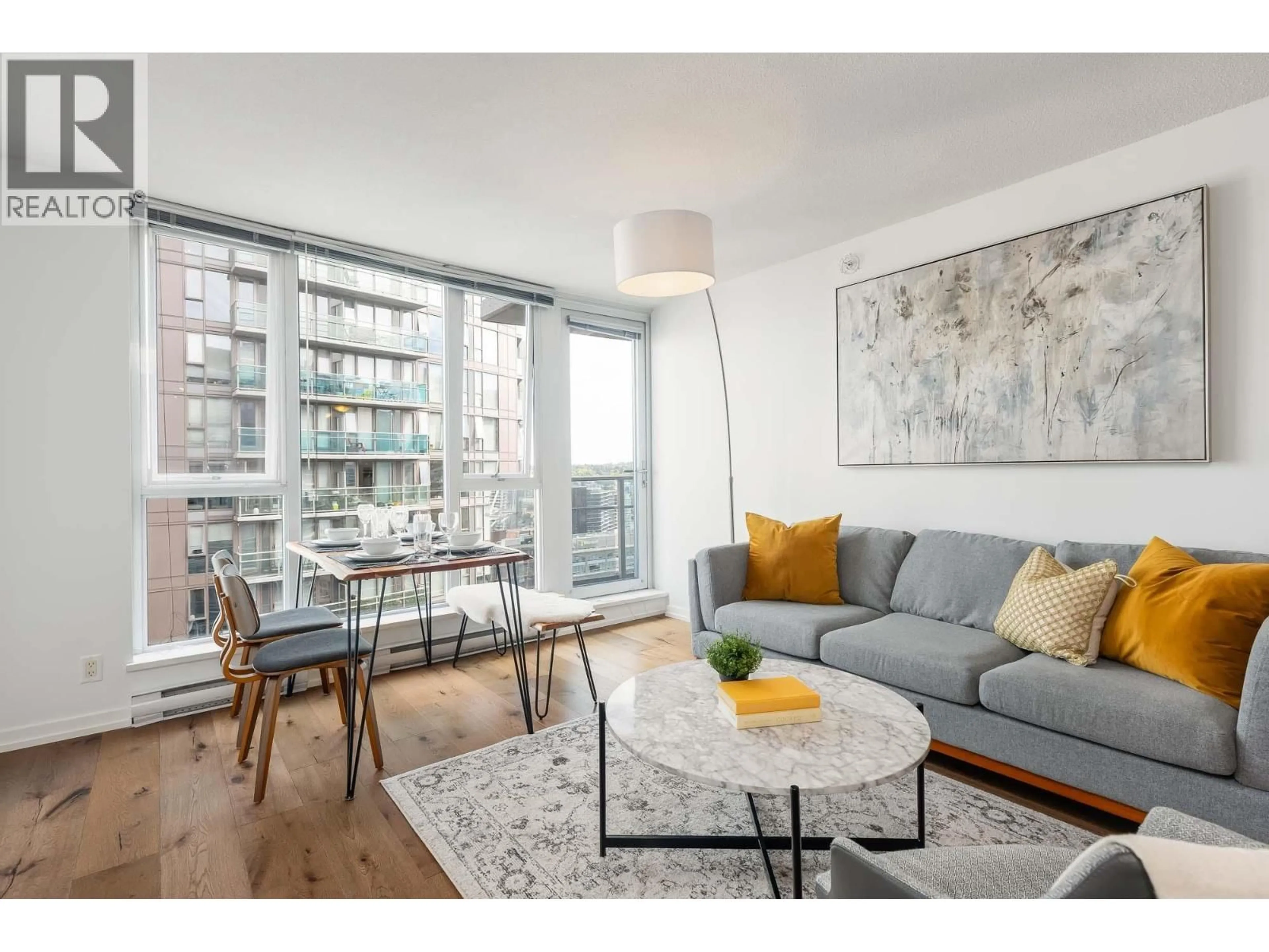 Living room with furniture, wood/laminate floor for 2311 - 788 HAMILTON STREET, Vancouver British Columbia V6B0E9