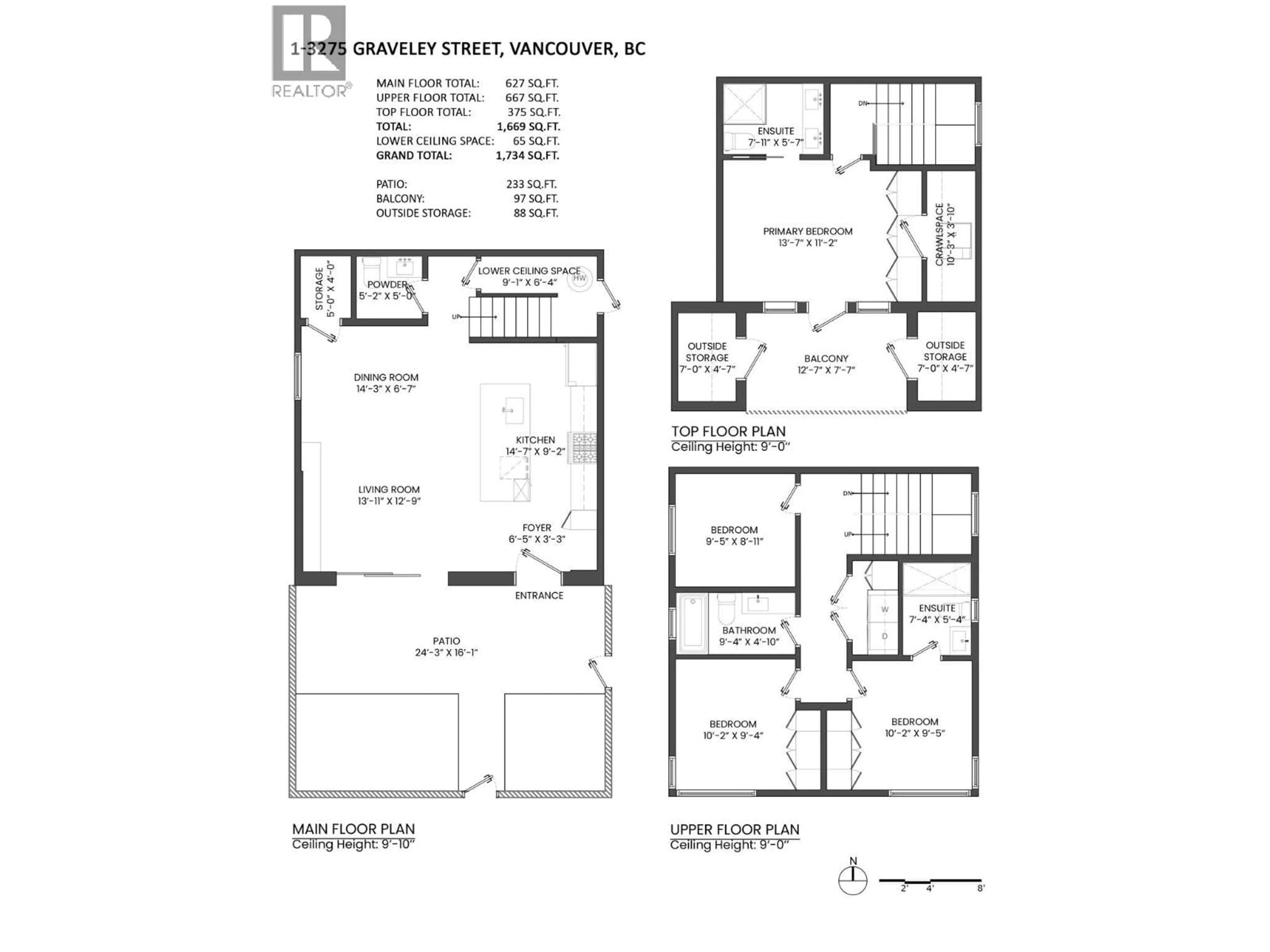 Floor plan for 1 - 3275 GRAVELEY STREET, Vancouver British Columbia V5K3K8