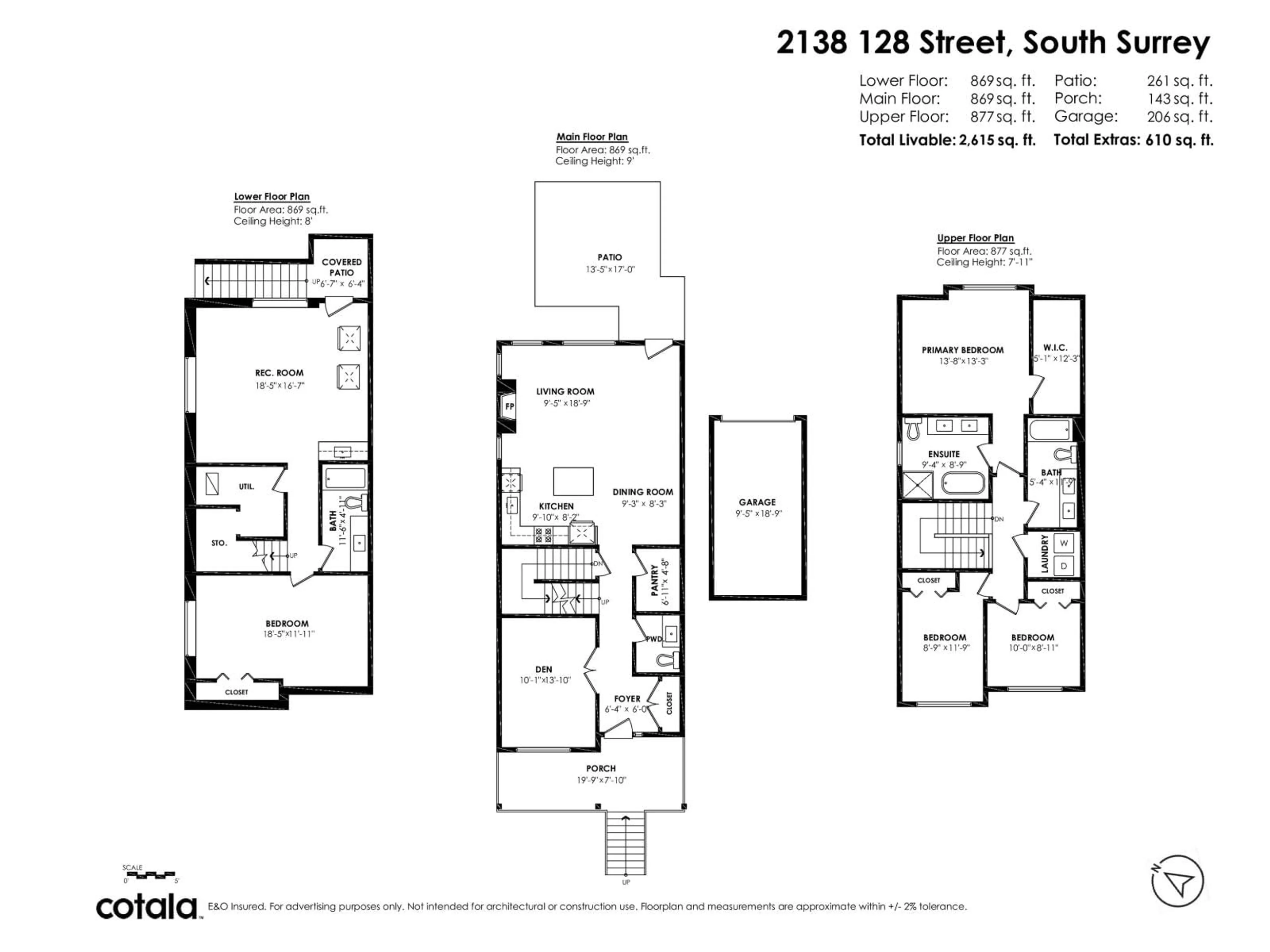 Floor plan for 2138 128 STREET, Surrey British Columbia V4A3V6