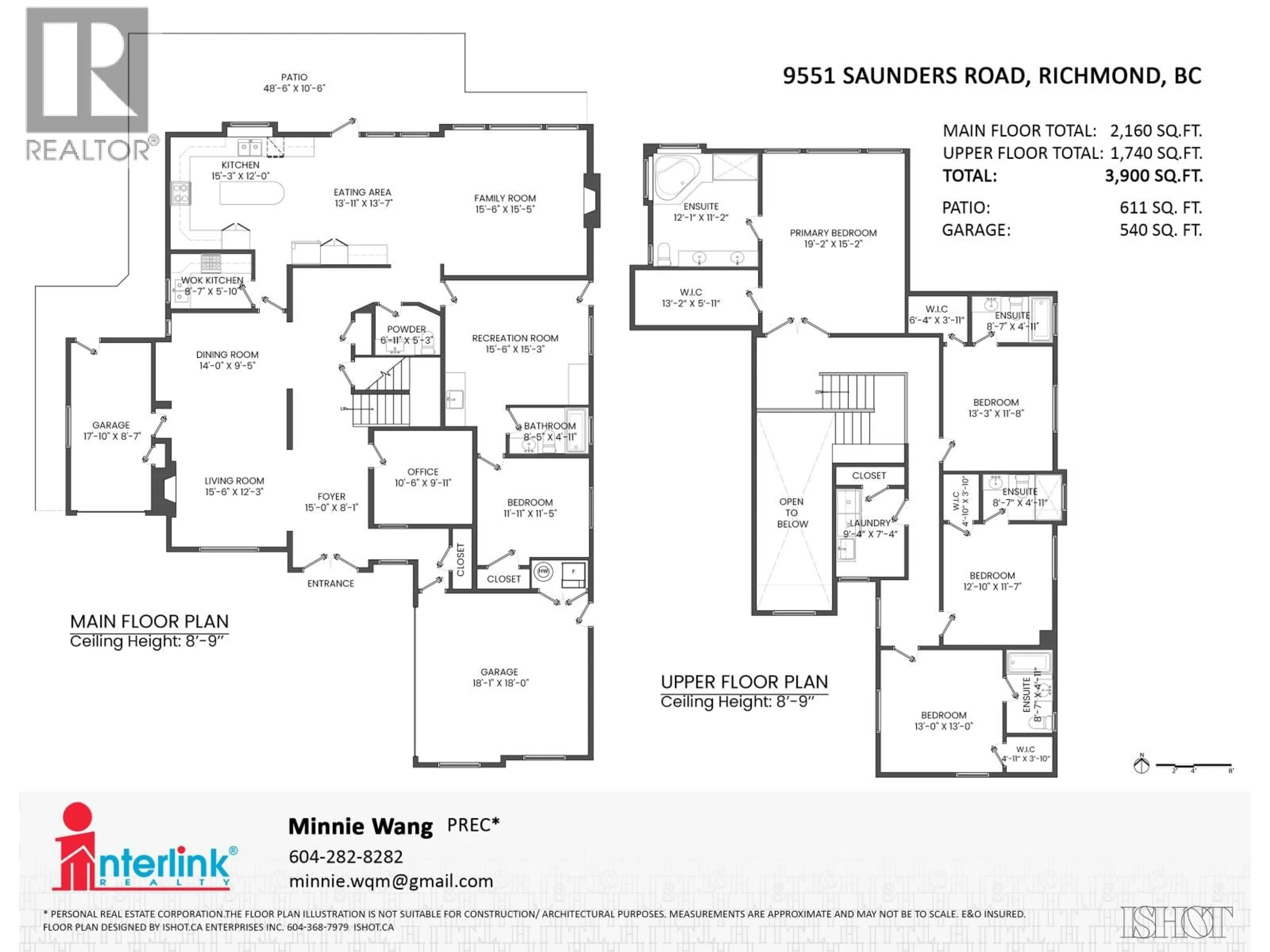Floor plan for 9551 SAUNDERS ROAD, Richmond British Columbia V7A2B5