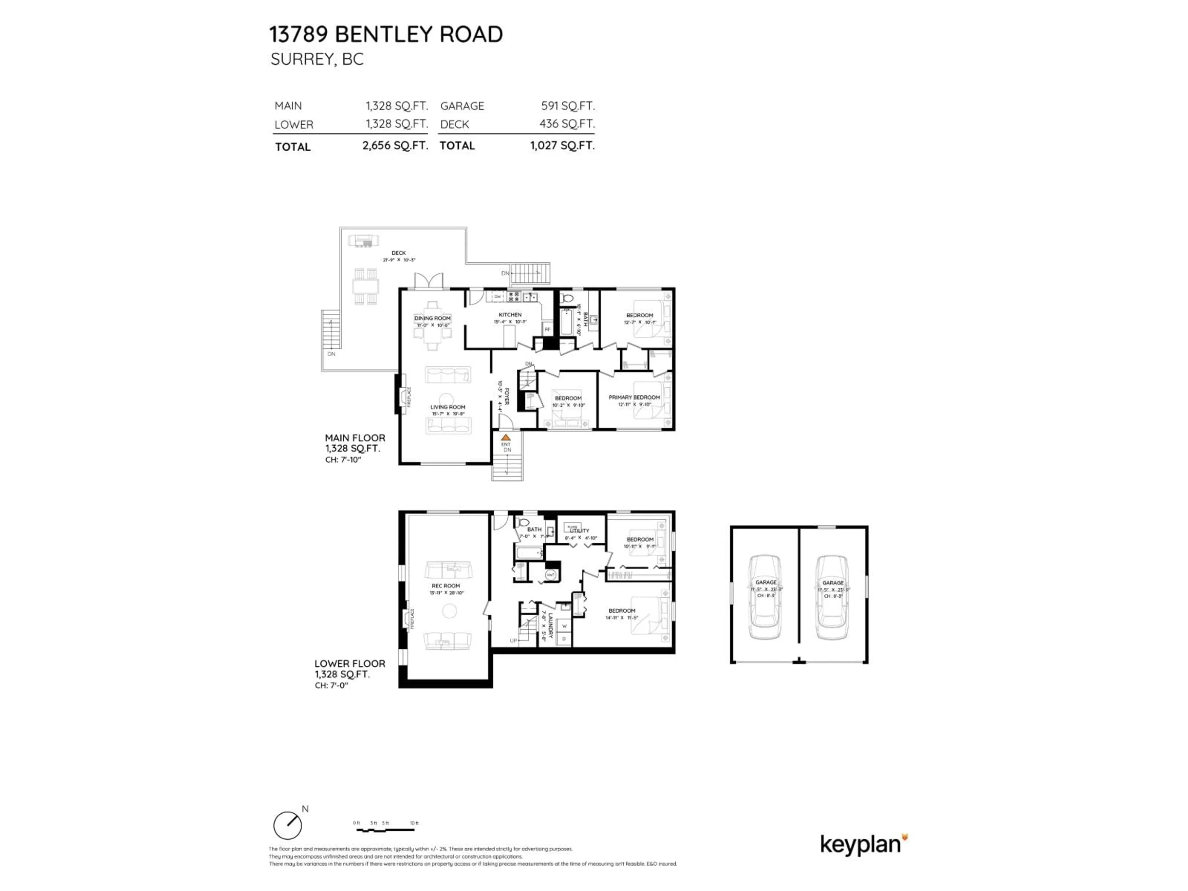 Floor plan for 13789 BENTLEY ROAD, Surrey British Columbia V3R5C5