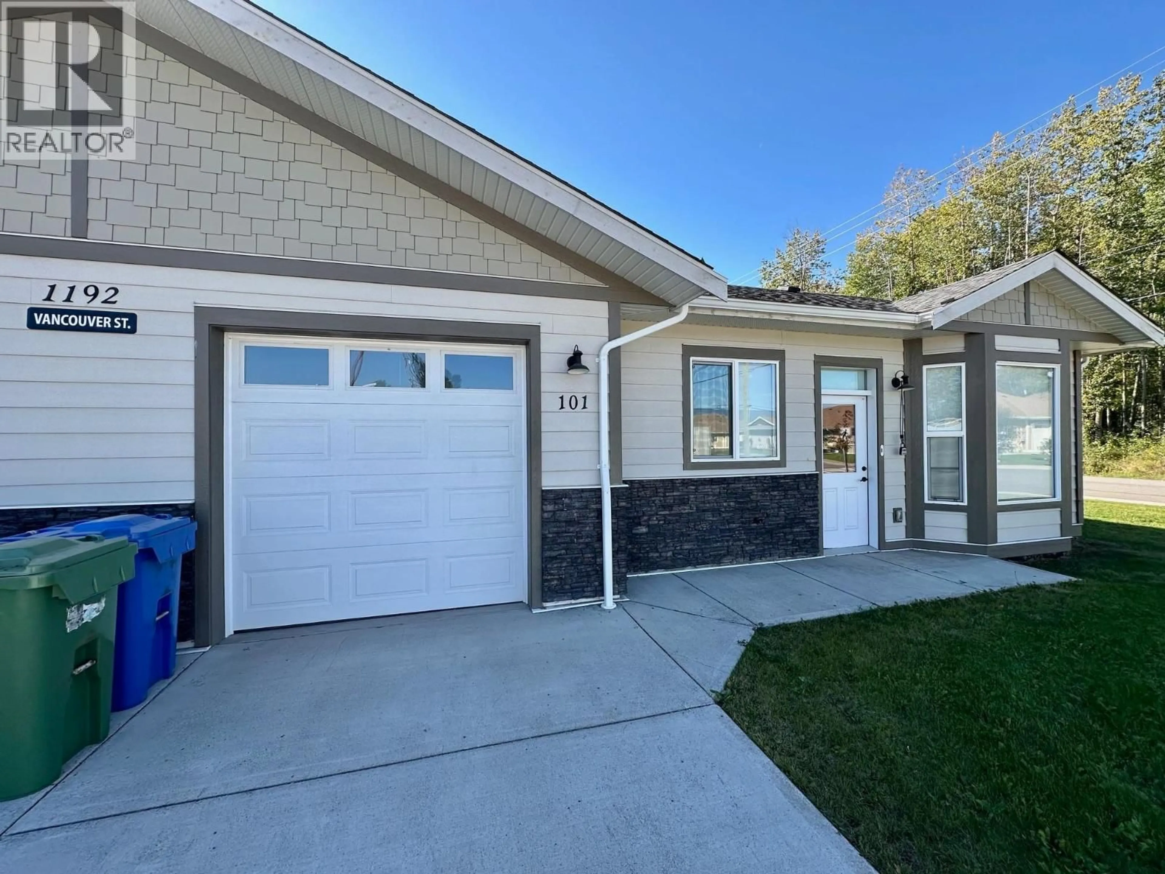 Home with vinyl exterior material, street for 101 - 1192 VANCOUVER STREET, Smithers British Columbia V0J2N0