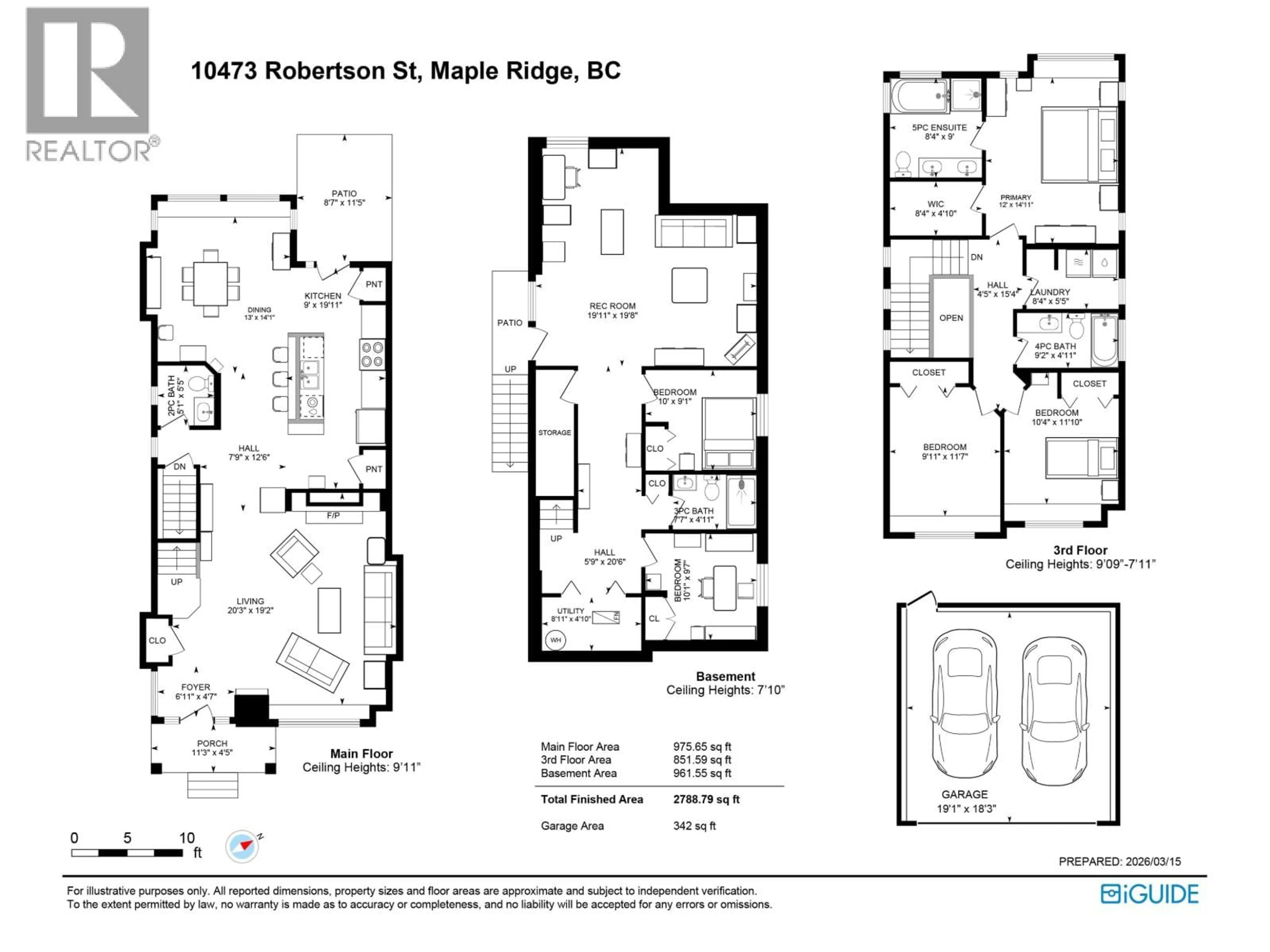 Floor plan for 10473 ROBERTSON STREET, Maple Ridge British Columbia V2W0H8