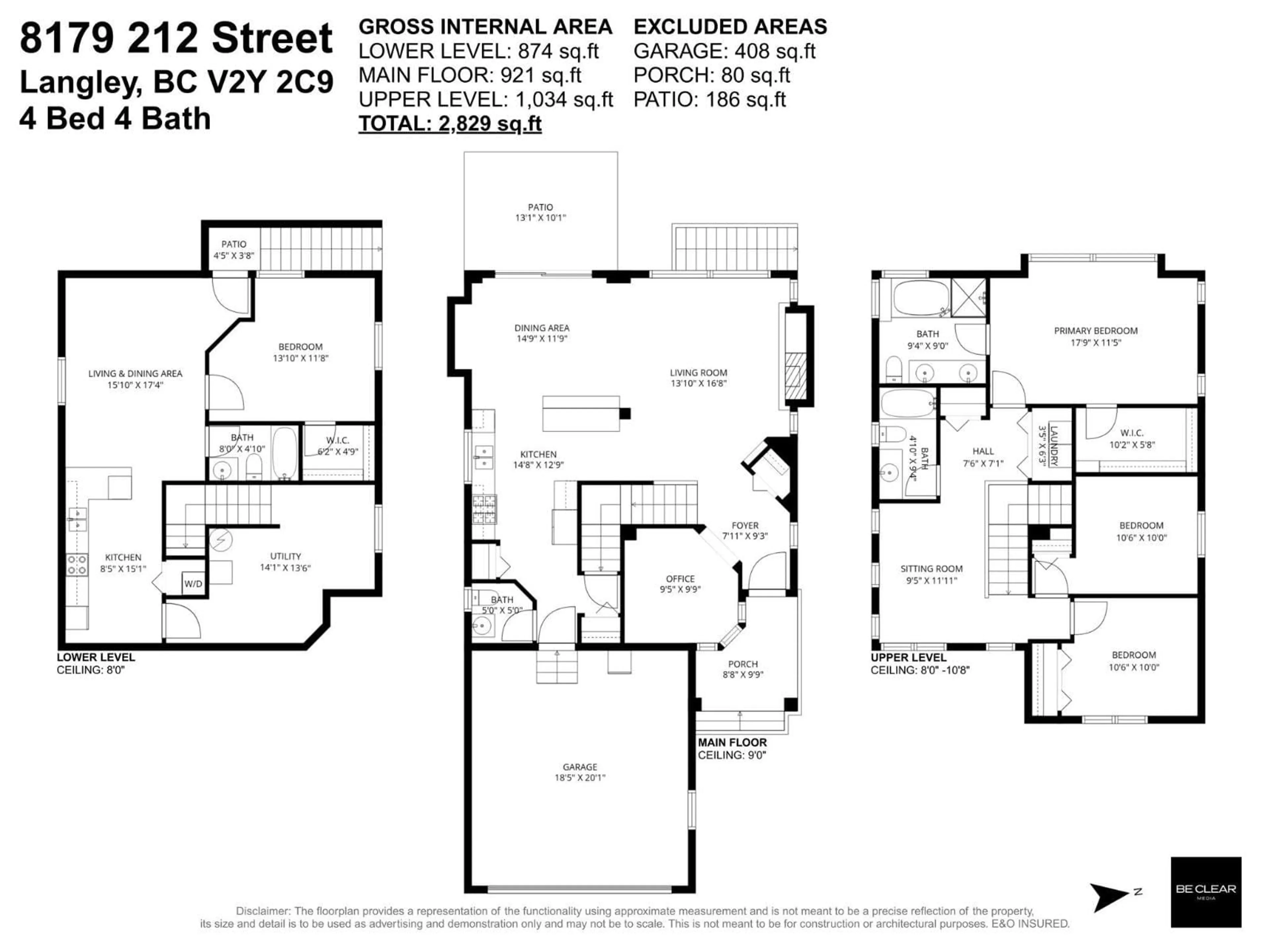 Floor plan for 8179 212 STREET, Langley British Columbia V2Y2C9