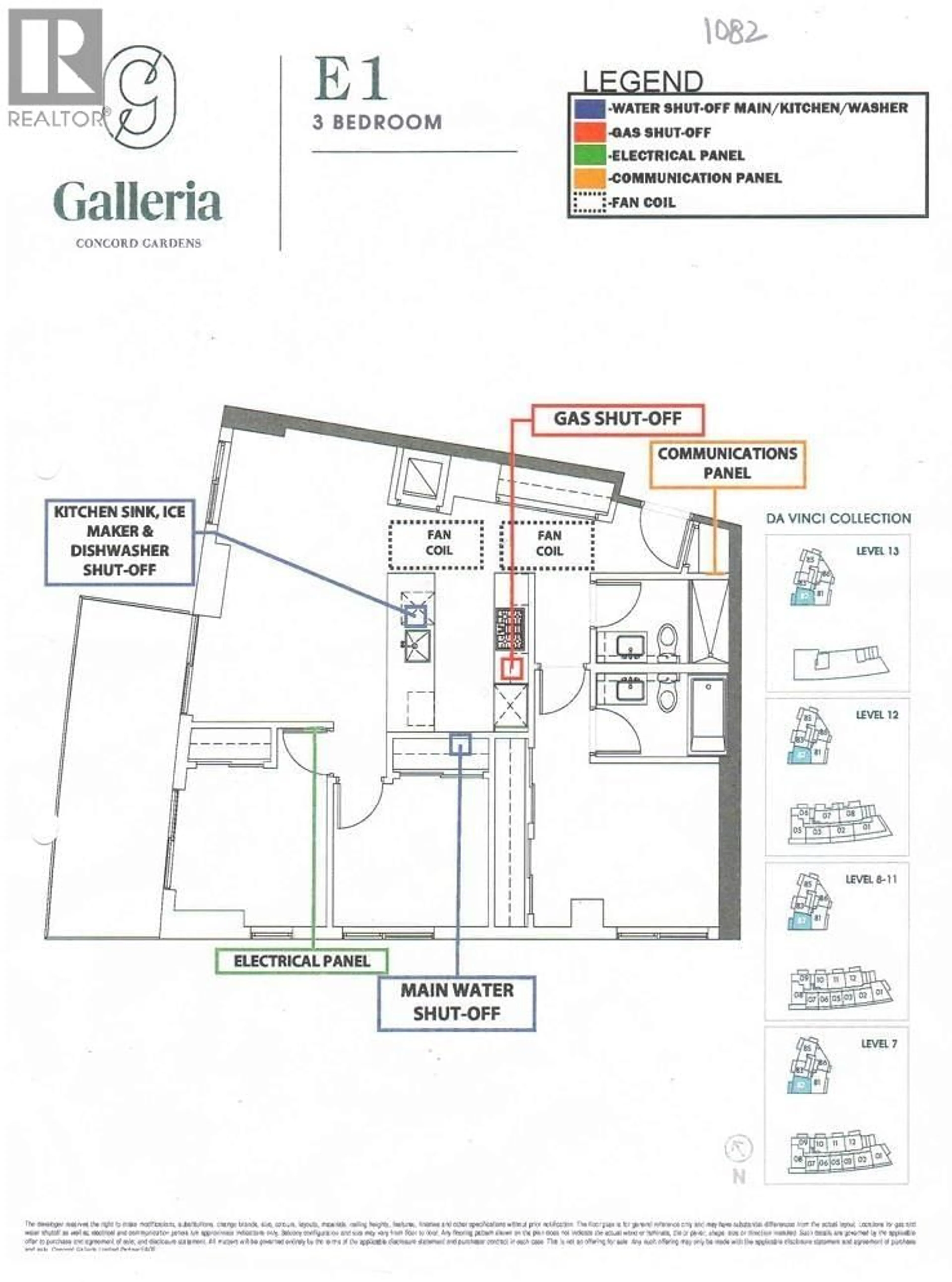 Floor plan for 1082 - 8608 HAZELBRIDGE WAY, Richmond British Columbia V6X0W2