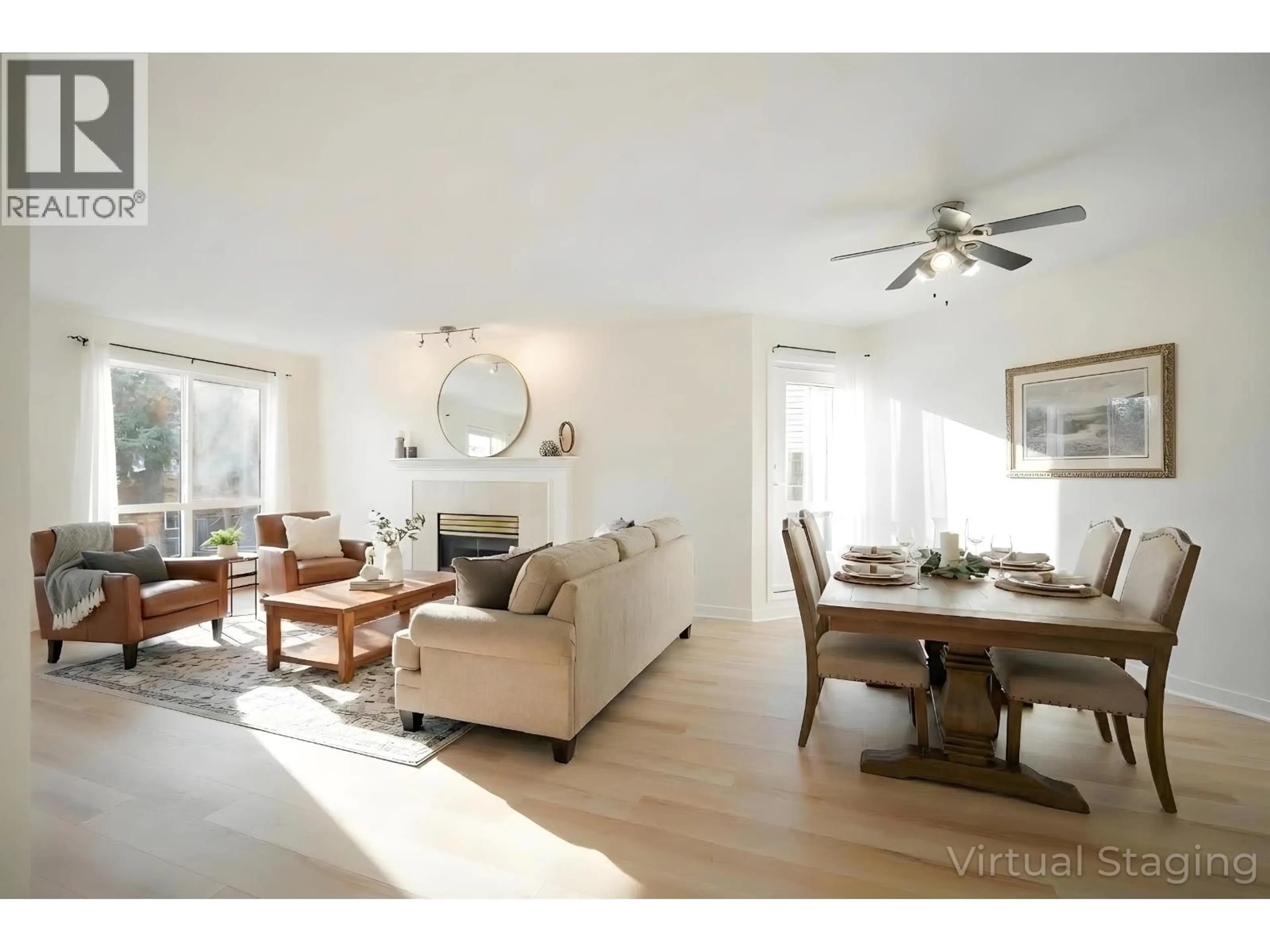 Living room with furniture, wood/laminate floor for 119 - 7437 MOFFATT ROAD, Richmond British Columbia V6Y3V9