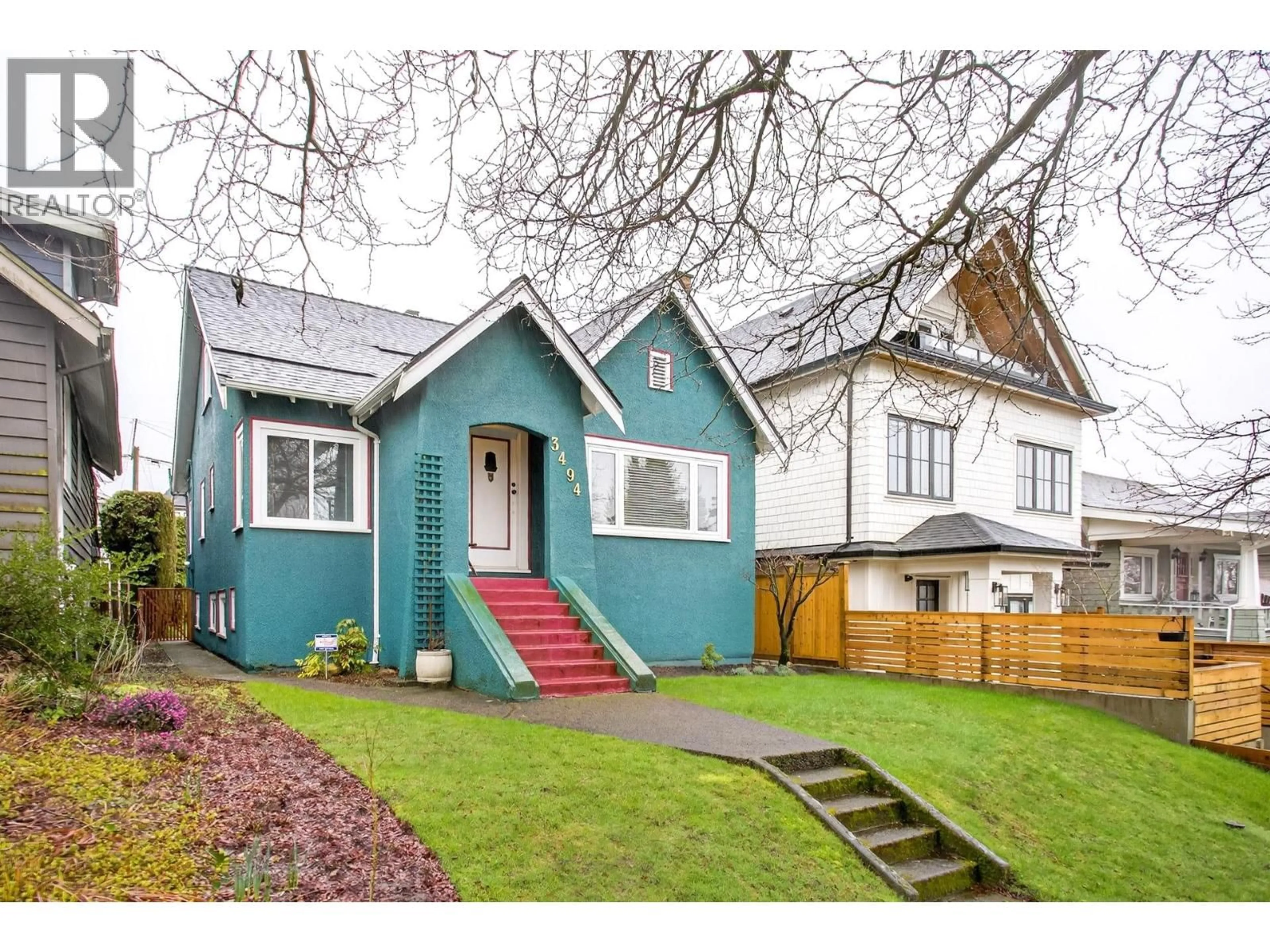 Home with vinyl exterior material, street for 3494 OXFORD STREET, Vancouver British Columbia V5K1N9