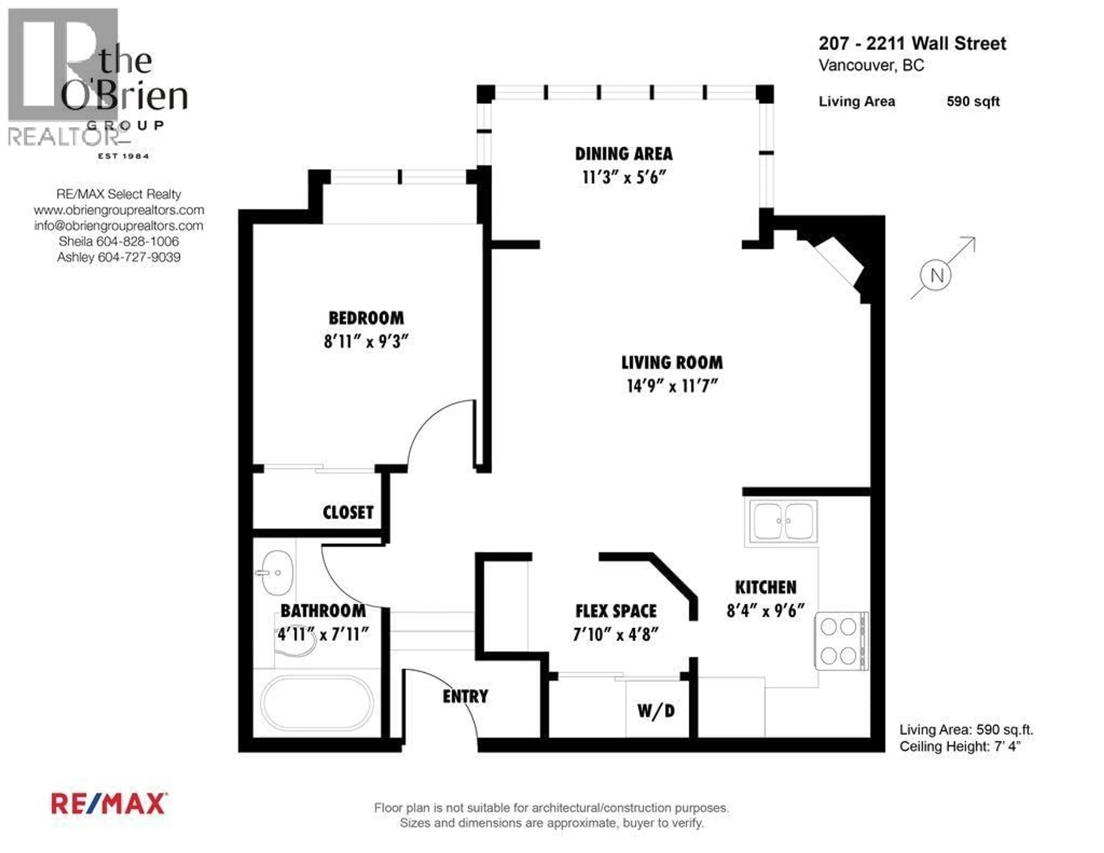 Floor plan for 207 - 2211 WALL STREET, Vancouver British Columbia V5L1G4
