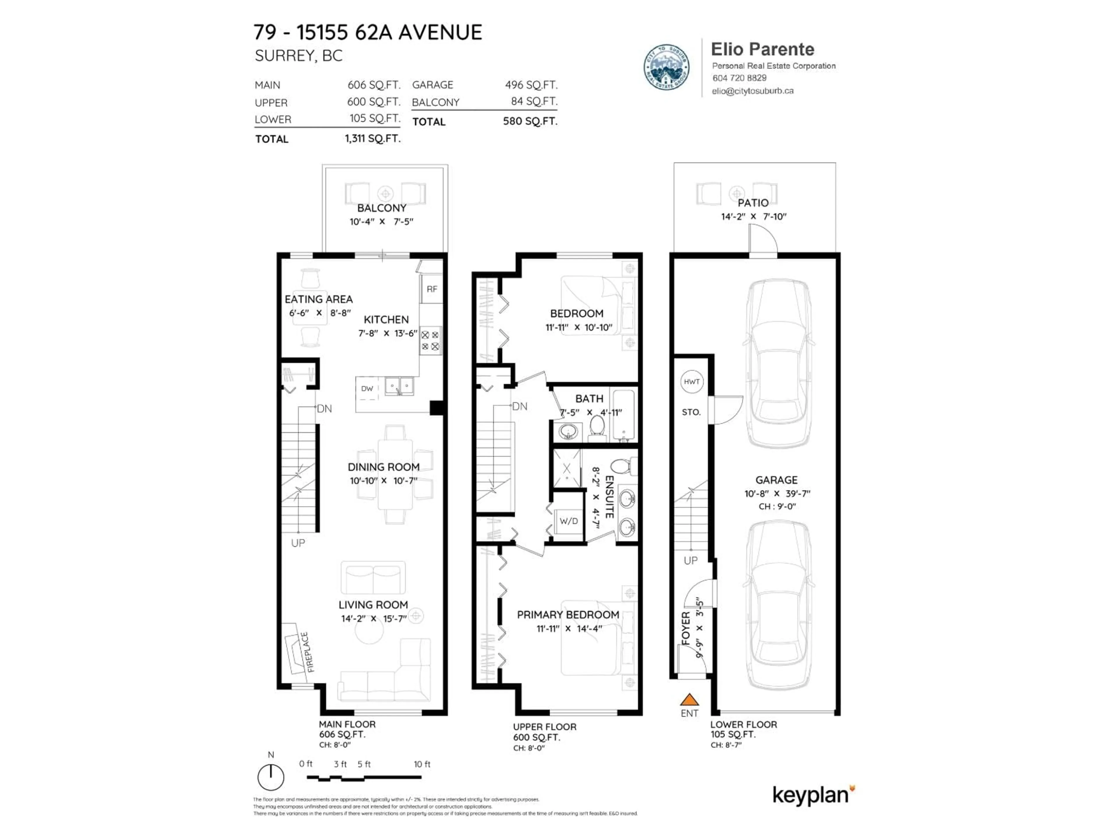 Floor plan for 79 - 15155 62A AVENUE, Surrey British Columbia V3S8A6