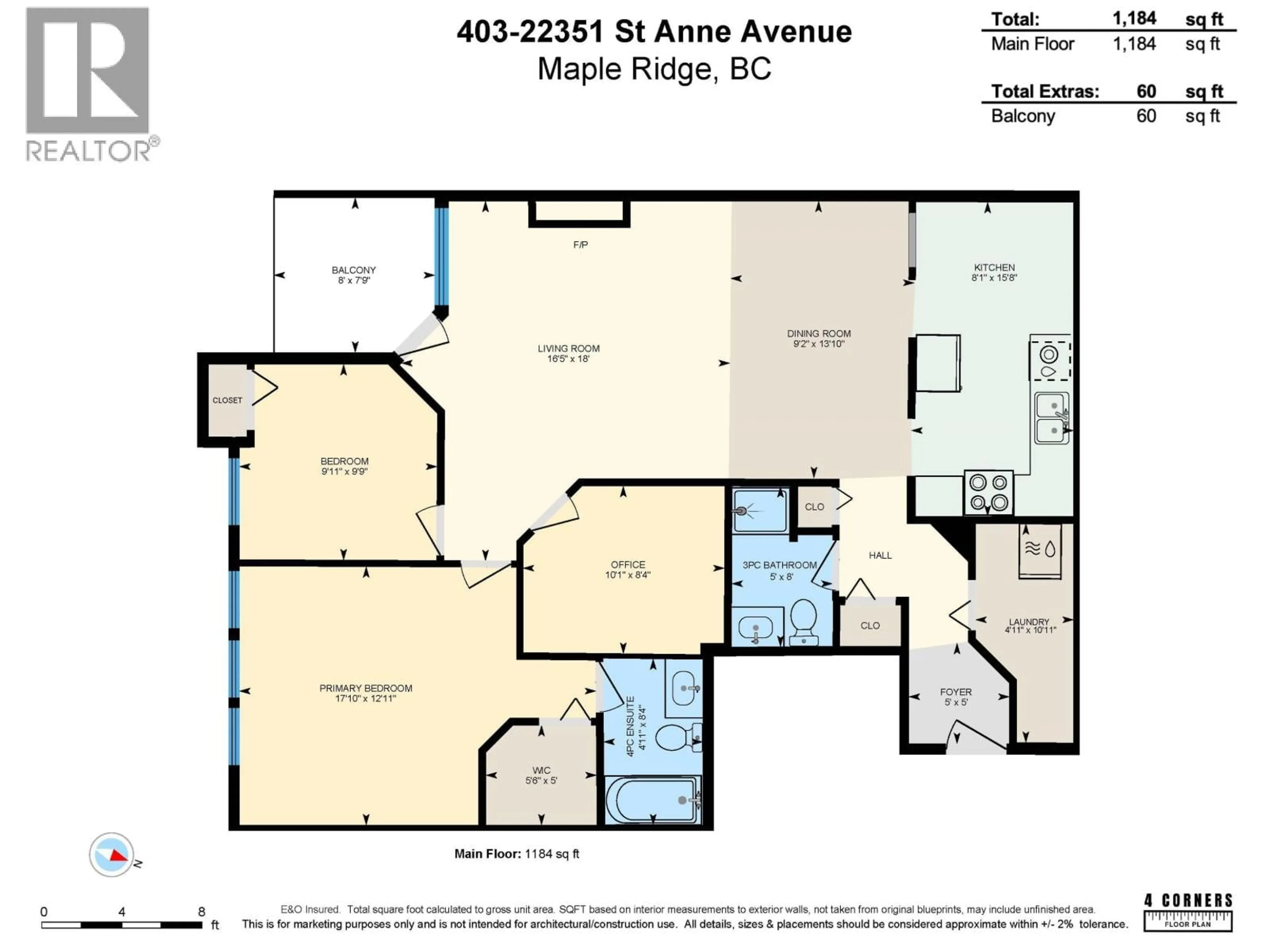 Floor plan for 403 - 22351 ST ANNE AVENUE, Maple Ridge British Columbia V2X2E7