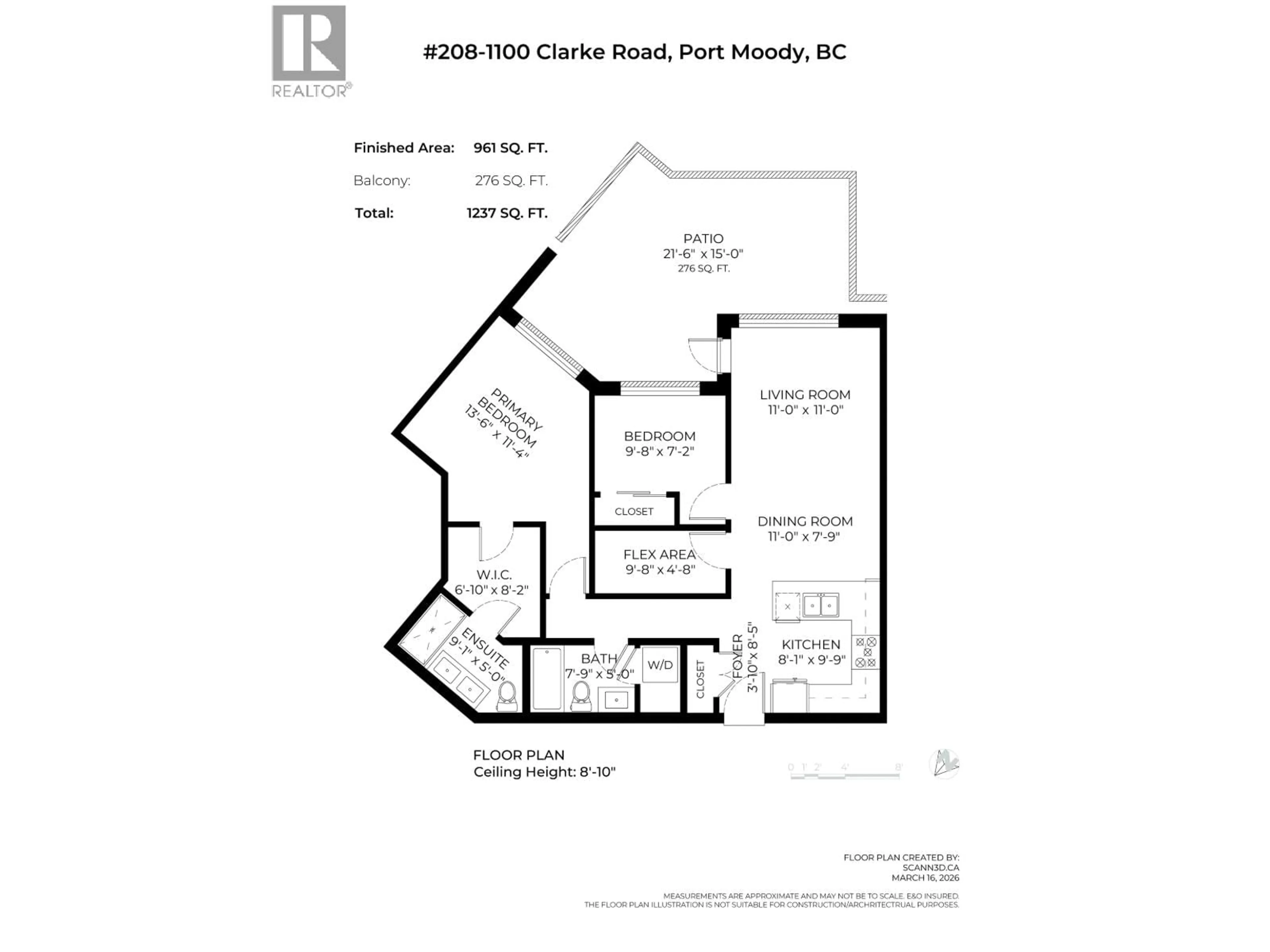 Floor plan for 208 - 1100 CLARKE ROAD, Port Moody British Columbia V3H0N3