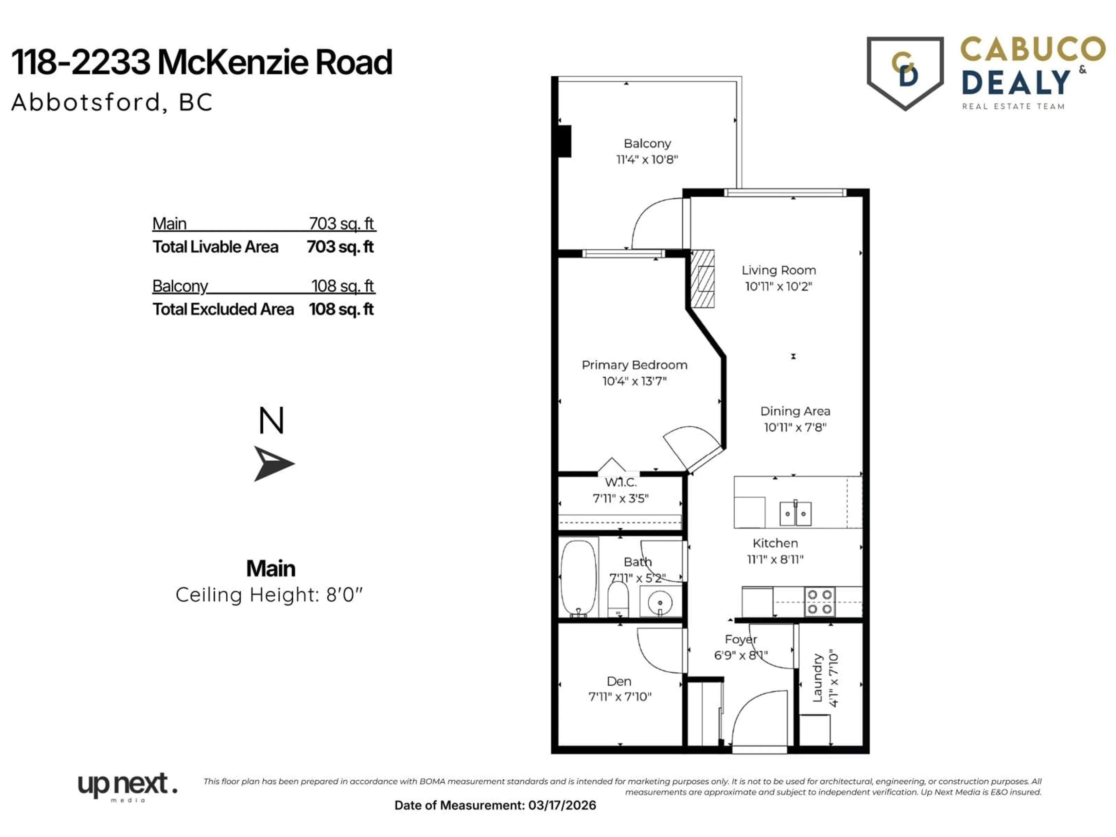 Floor plan for 118 - 2233 MCKENZIE ROAD, Abbotsford British Columbia V2S4A1