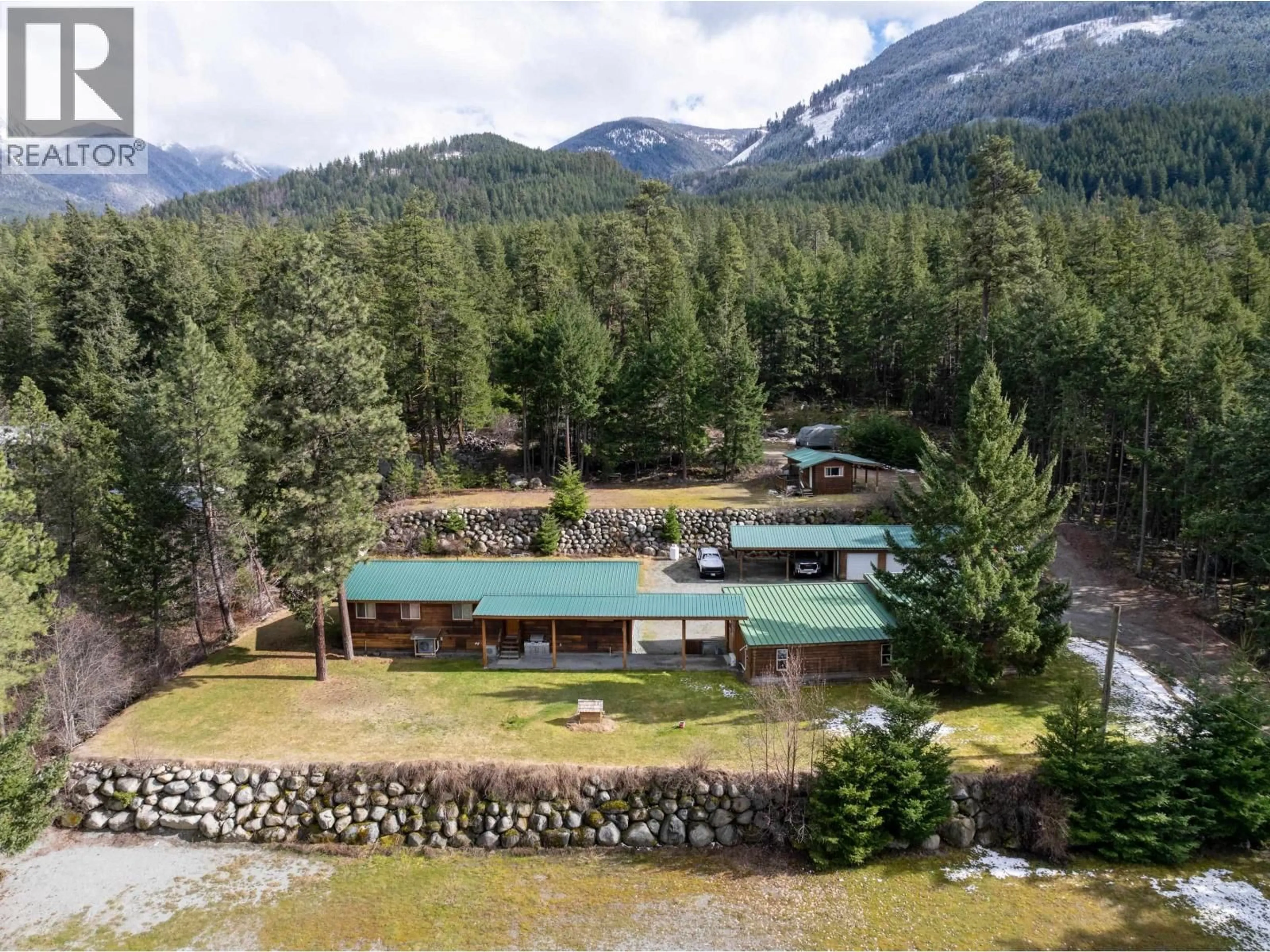 A pic from outside/outdoor area/front of a property/back of a property/a pic from drone, mountain view for 9660 DEVINE STREET, D'Arcy British Columbia V0N1L0