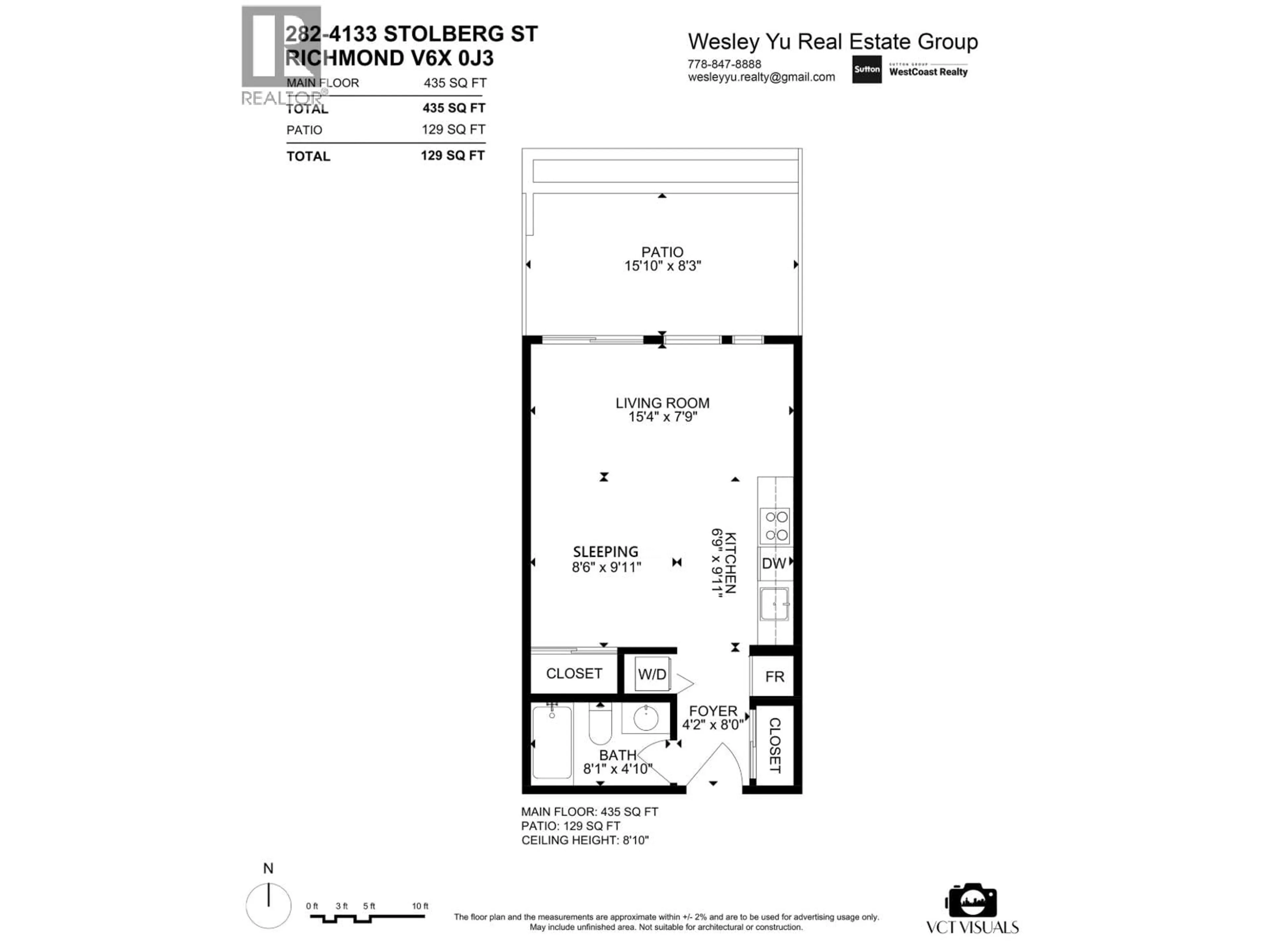 Floor plan for 282 - 4133 STOLBERG STREET, Richmond British Columbia V6X0J3