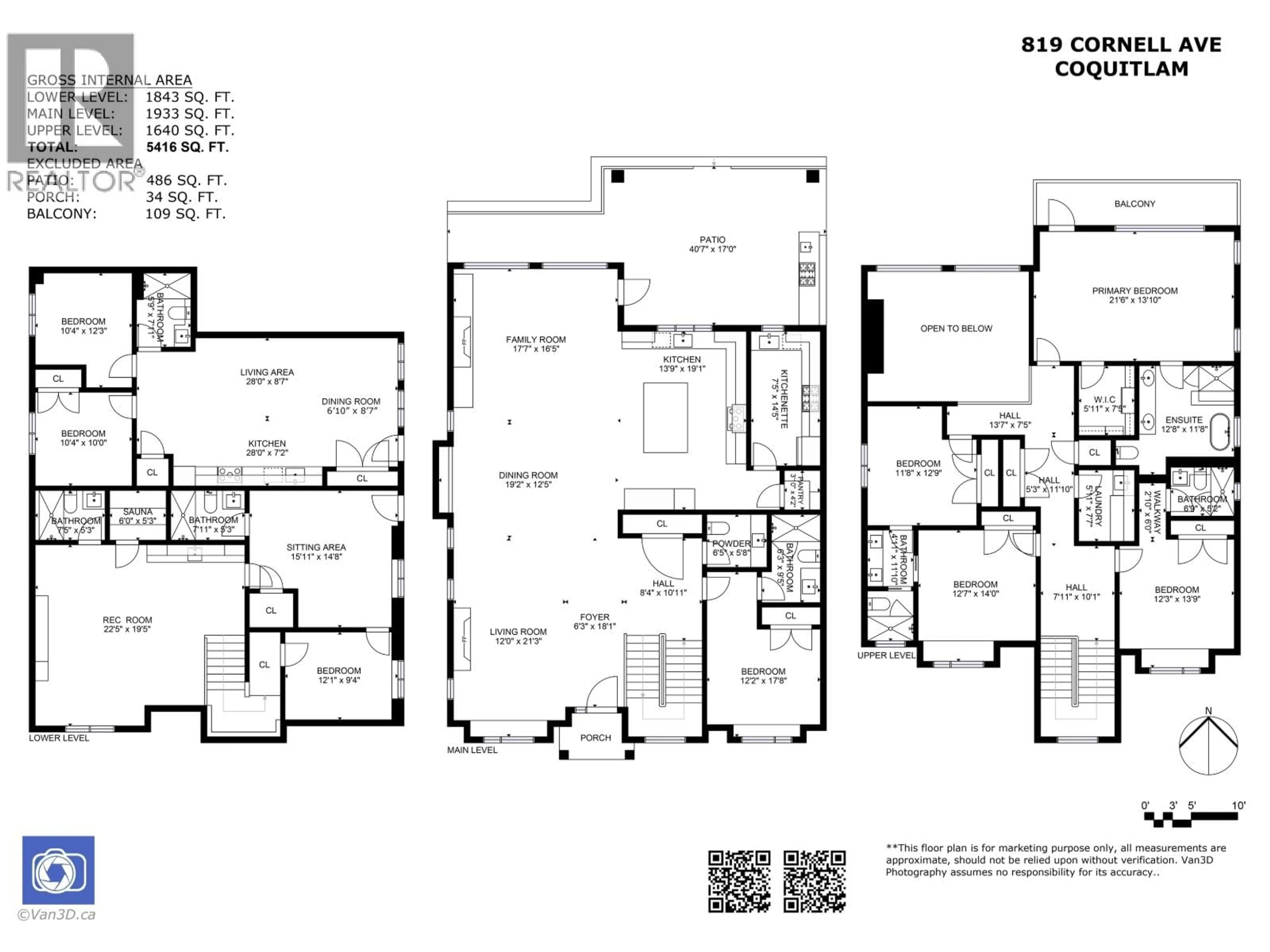 Floor plan for 819 CORNELL AVENUE, Coquitlam British Columbia V3J2Z3