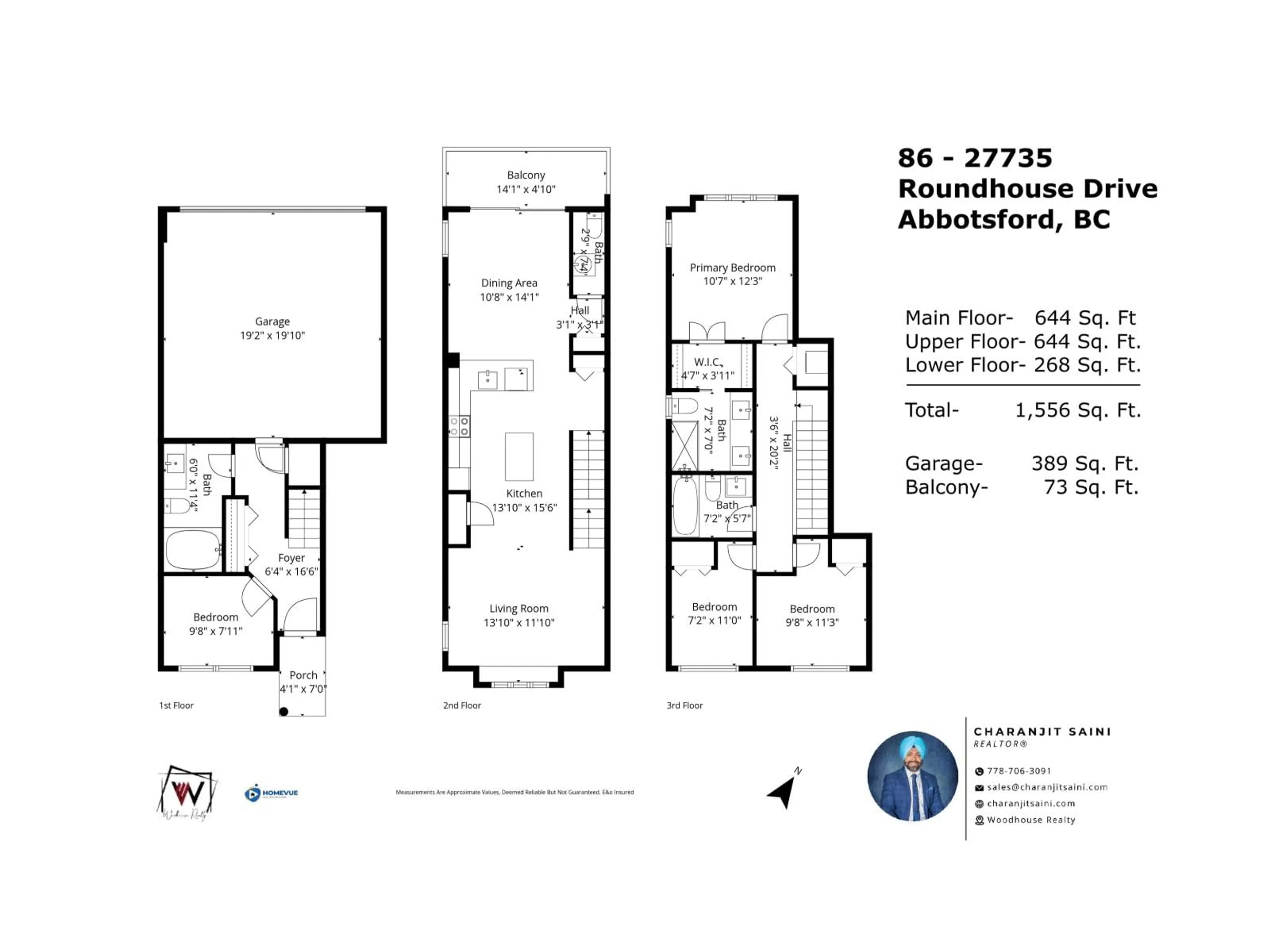 Floor plan for 86 - 27735 ROUNDHOUSE DRIVE, Abbotsford British Columbia V4X0B9